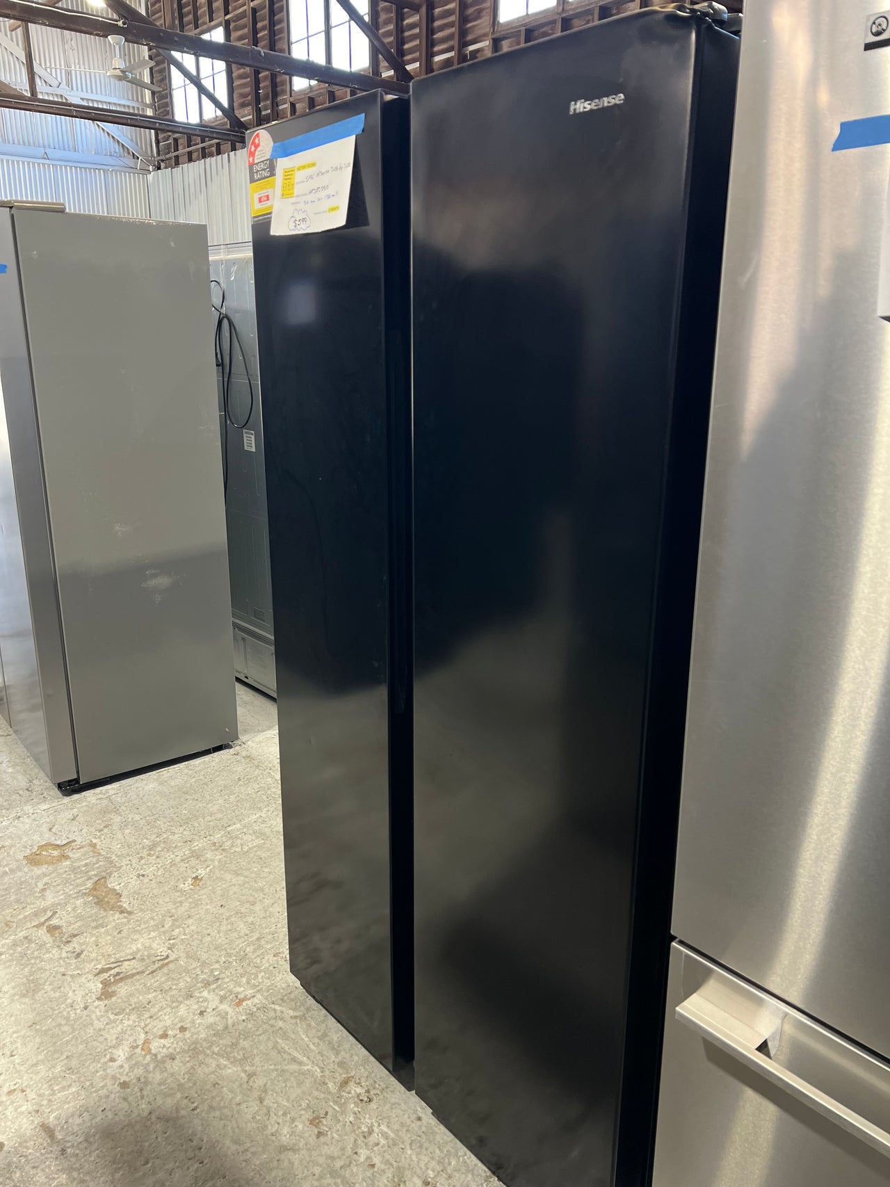 Factory second HISENSE 519 LITRE SIDE BY SIDE REFRIGERATOR Model: HRSBS519B - Second Hand Appliances Geebung