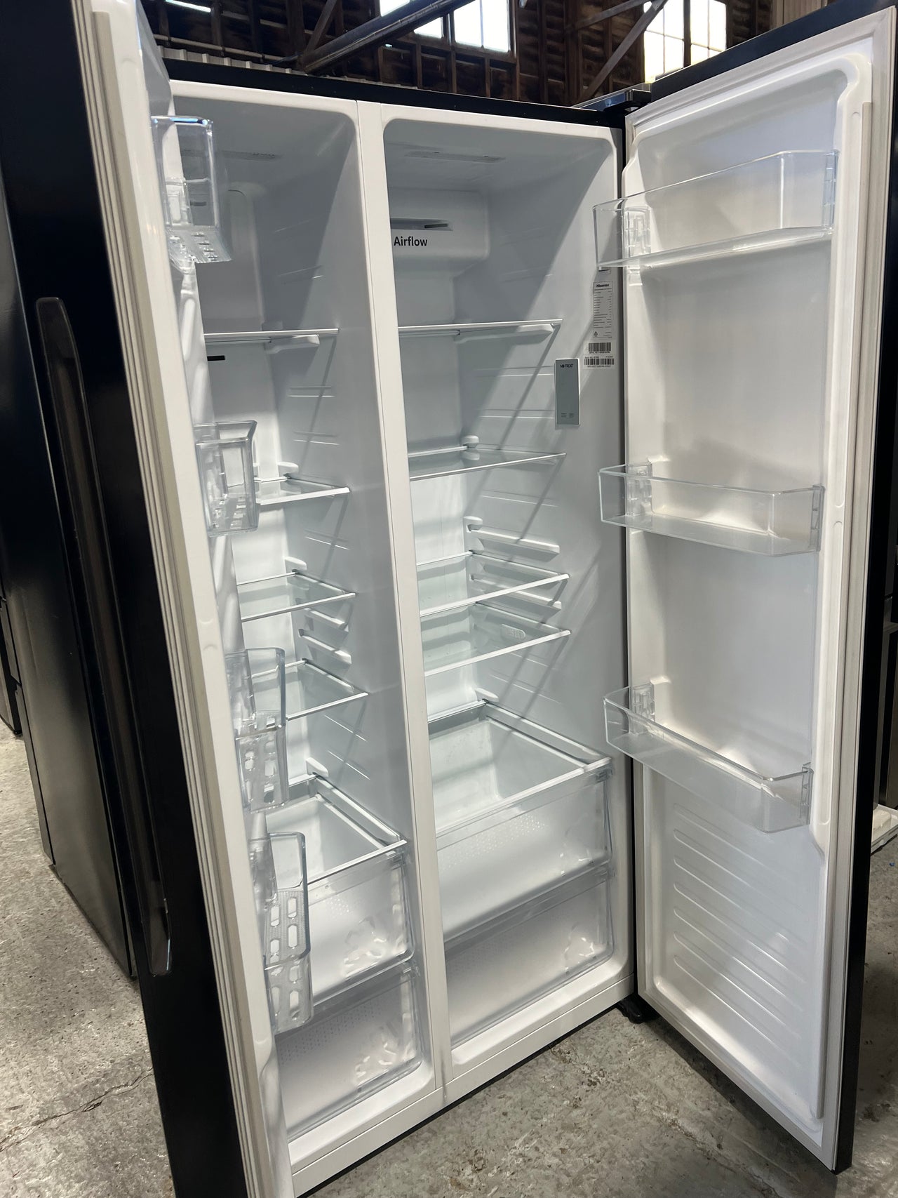 Factory second HISENSE 519 LITRE SIDE BY SIDE REFRIGERATOR Model: HRSBS519B - Second Hand Appliances Geebung