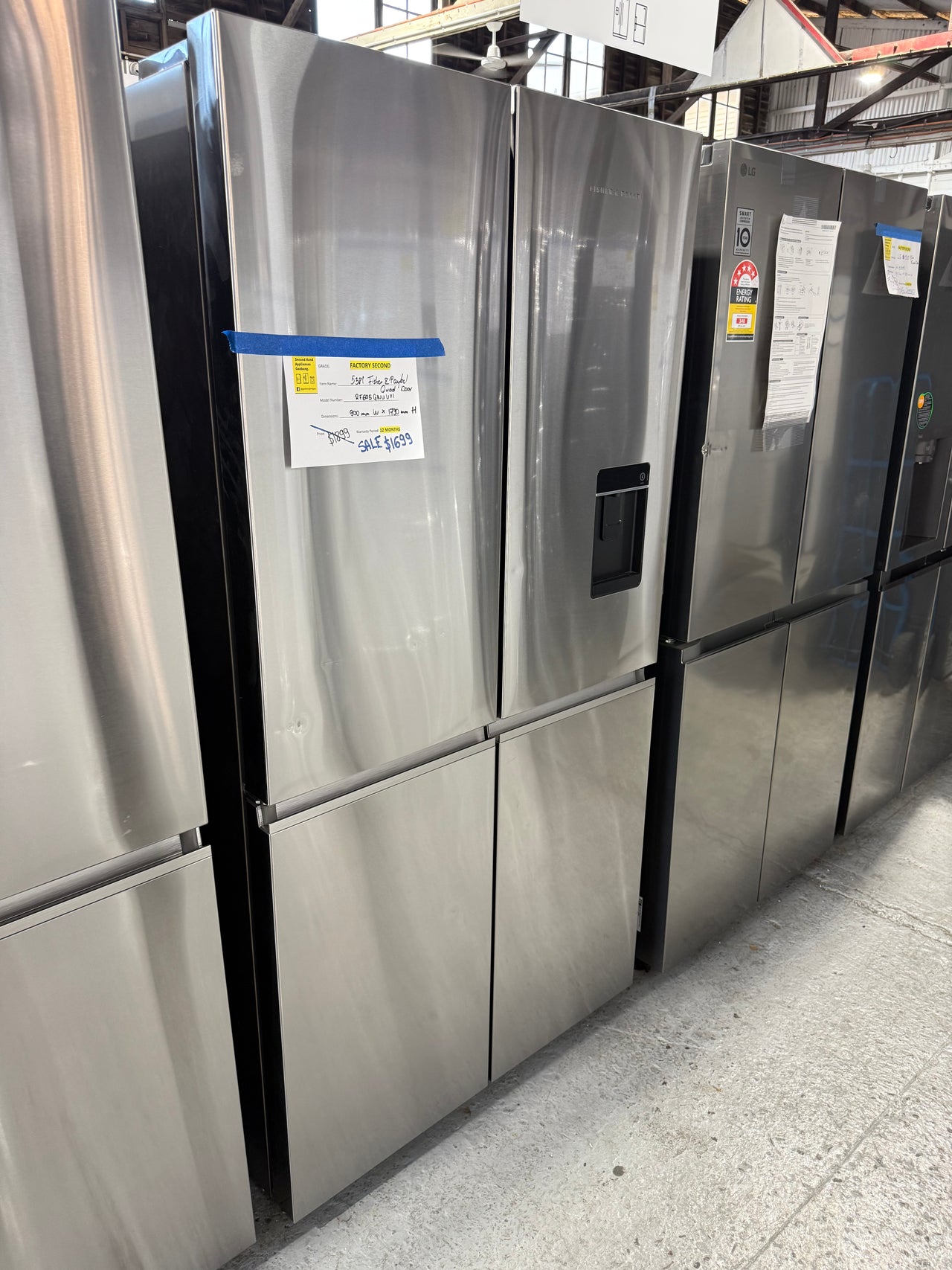 Factory second Fisher & Paykel RF605QNUVX1 538-litre quad-door refrigerator-freezer