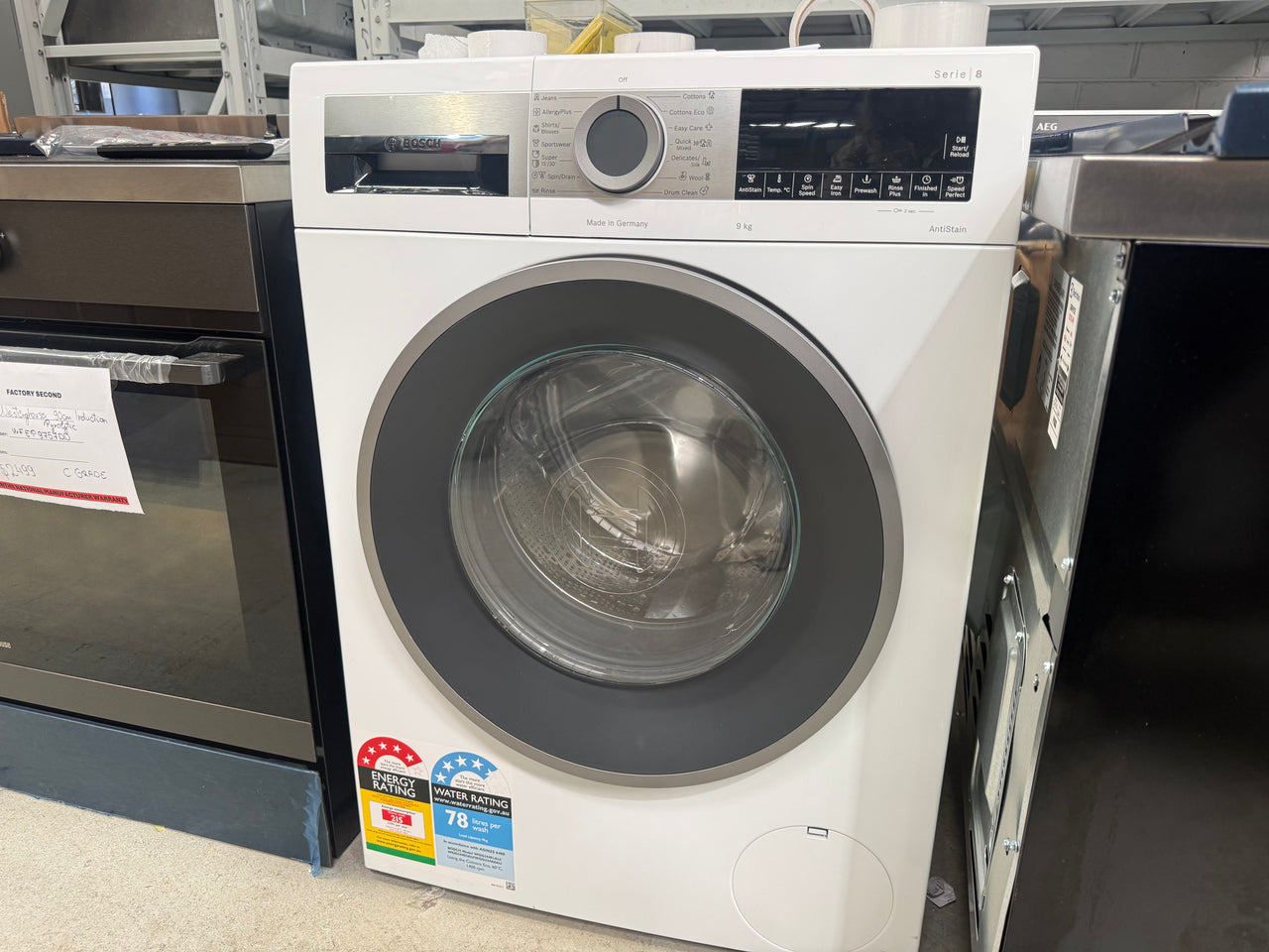 Laundry package/Bosch 9kg Front Load Washer + 8kg Heat Pump Dryer Laundry Set