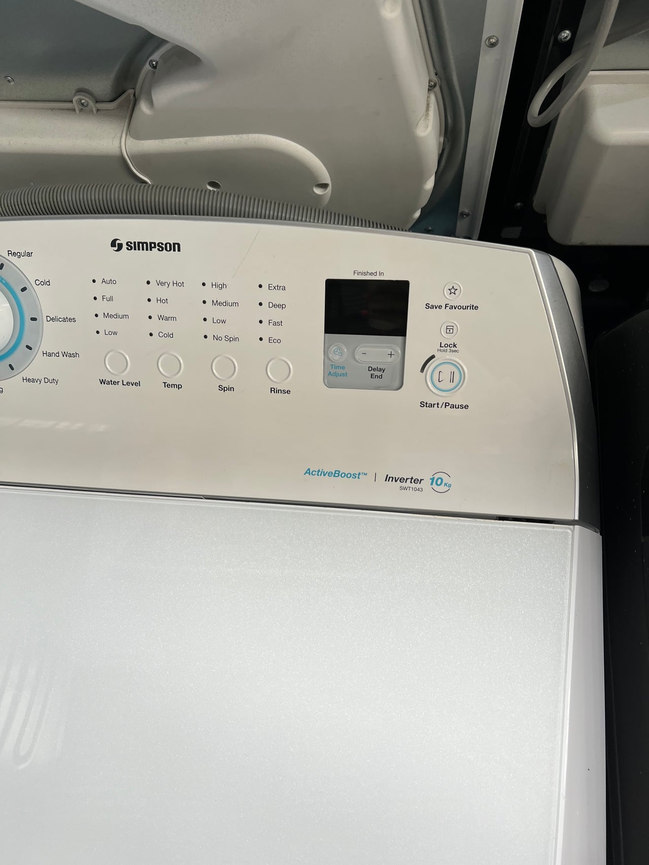 Second hand Simpson 10kg Top Load Washing Machine Model: SWT1043 - Second Hand Appliances Geebung