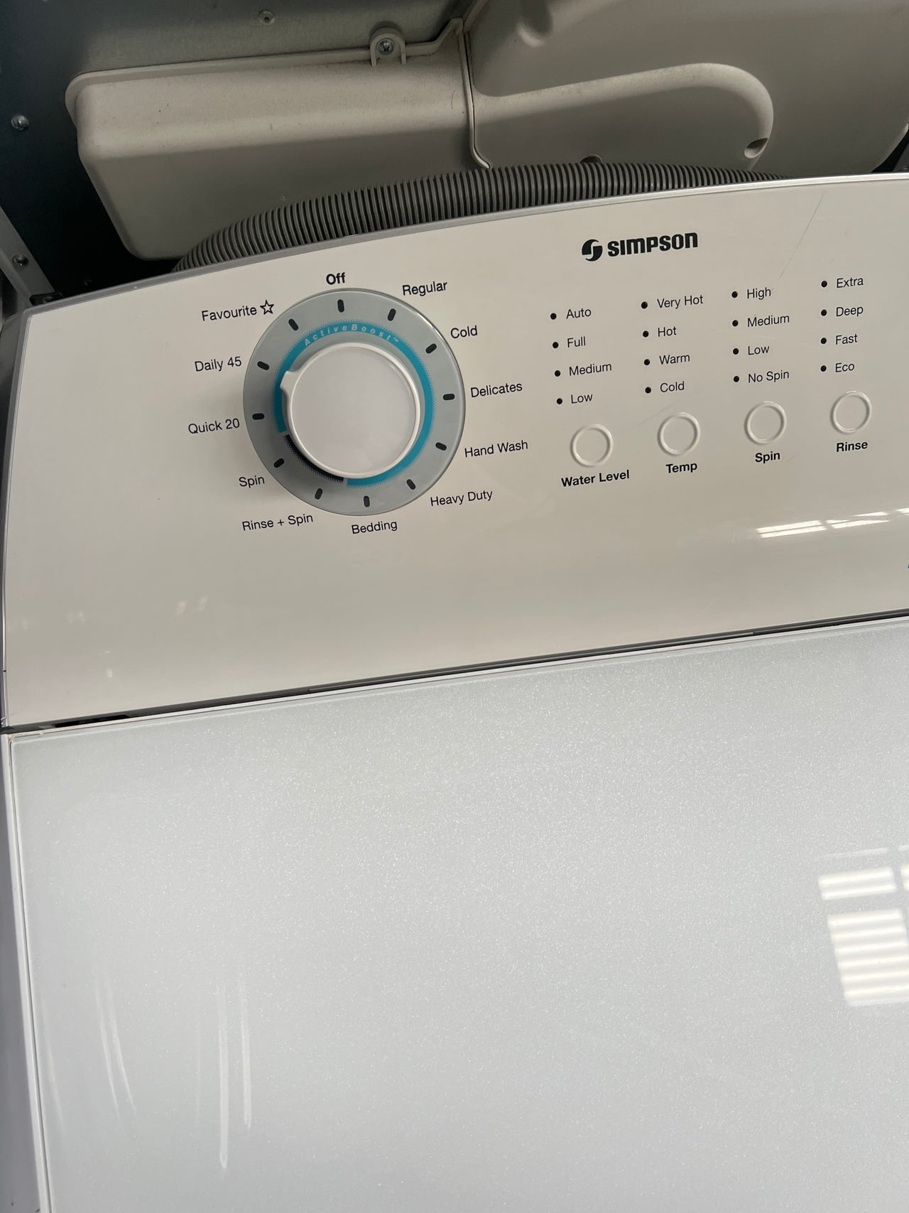 Second hand Simpson 10kg Top Load Washing Machine Model: SWT1043 - Second Hand Appliances Geebung