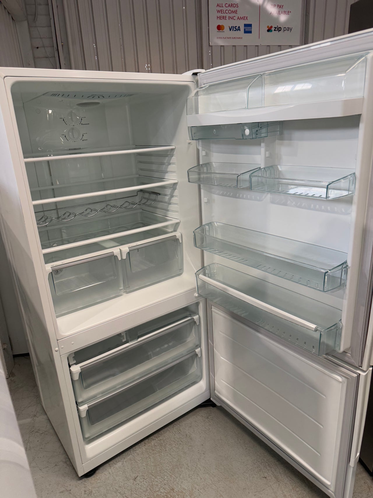 Second hand Westinghouse 510L bottom mount fridge WBM5100WB