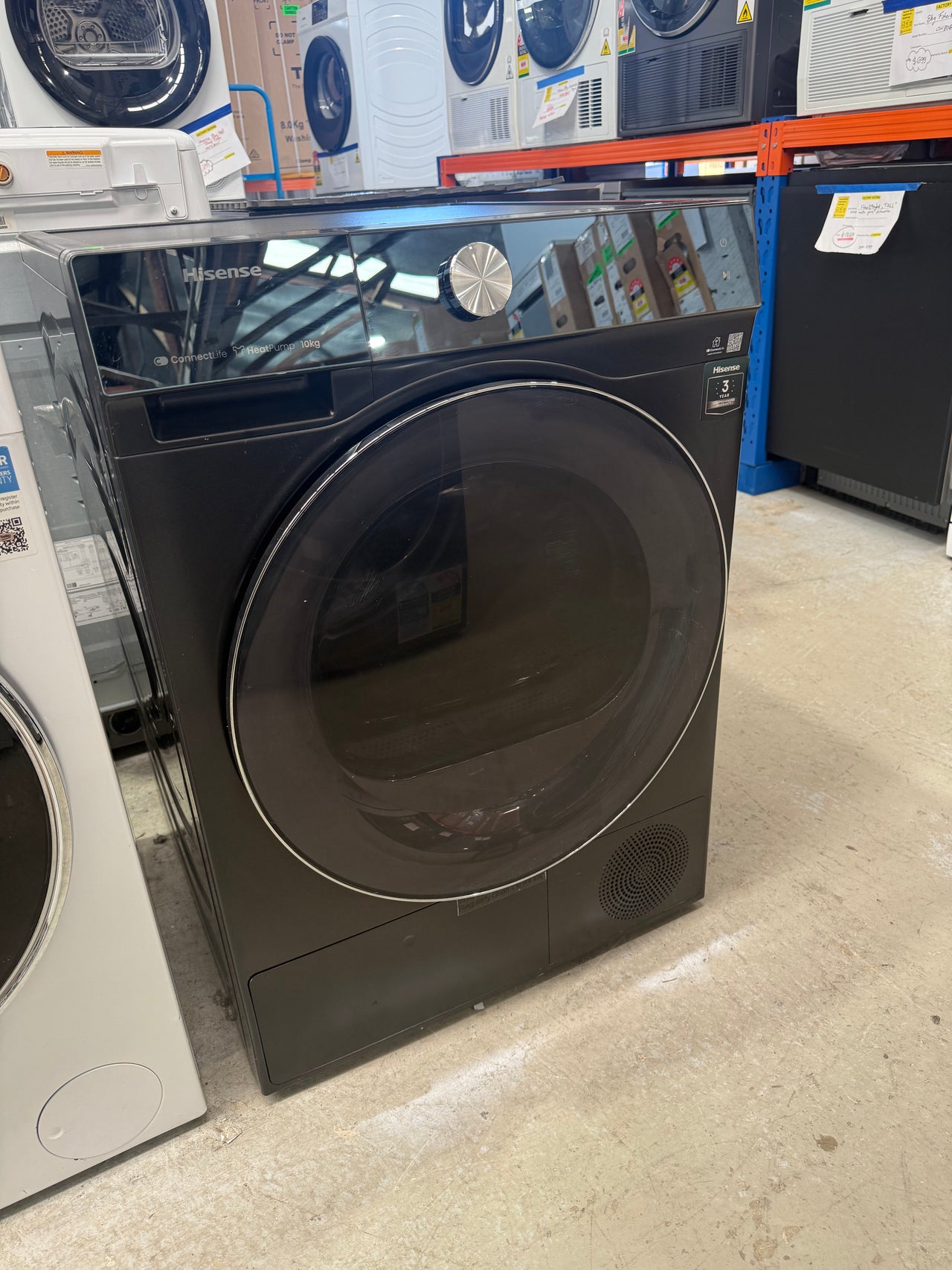 Factory Second Hisense 10kg Heat Pump Dryer – Black (HDFS10HPB)
