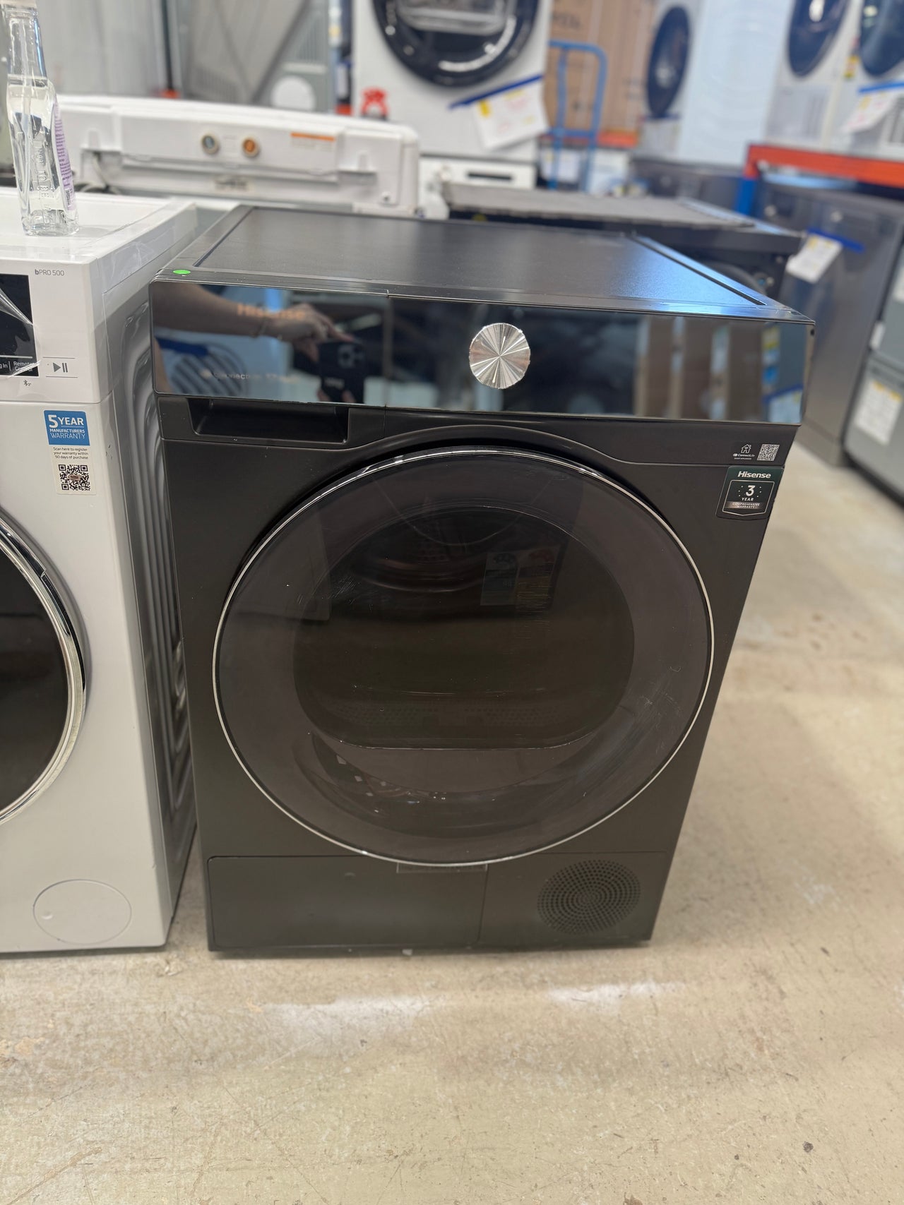 Factory Second Hisense 10kg Heat Pump Dryer – Black (HDFS10HPB)