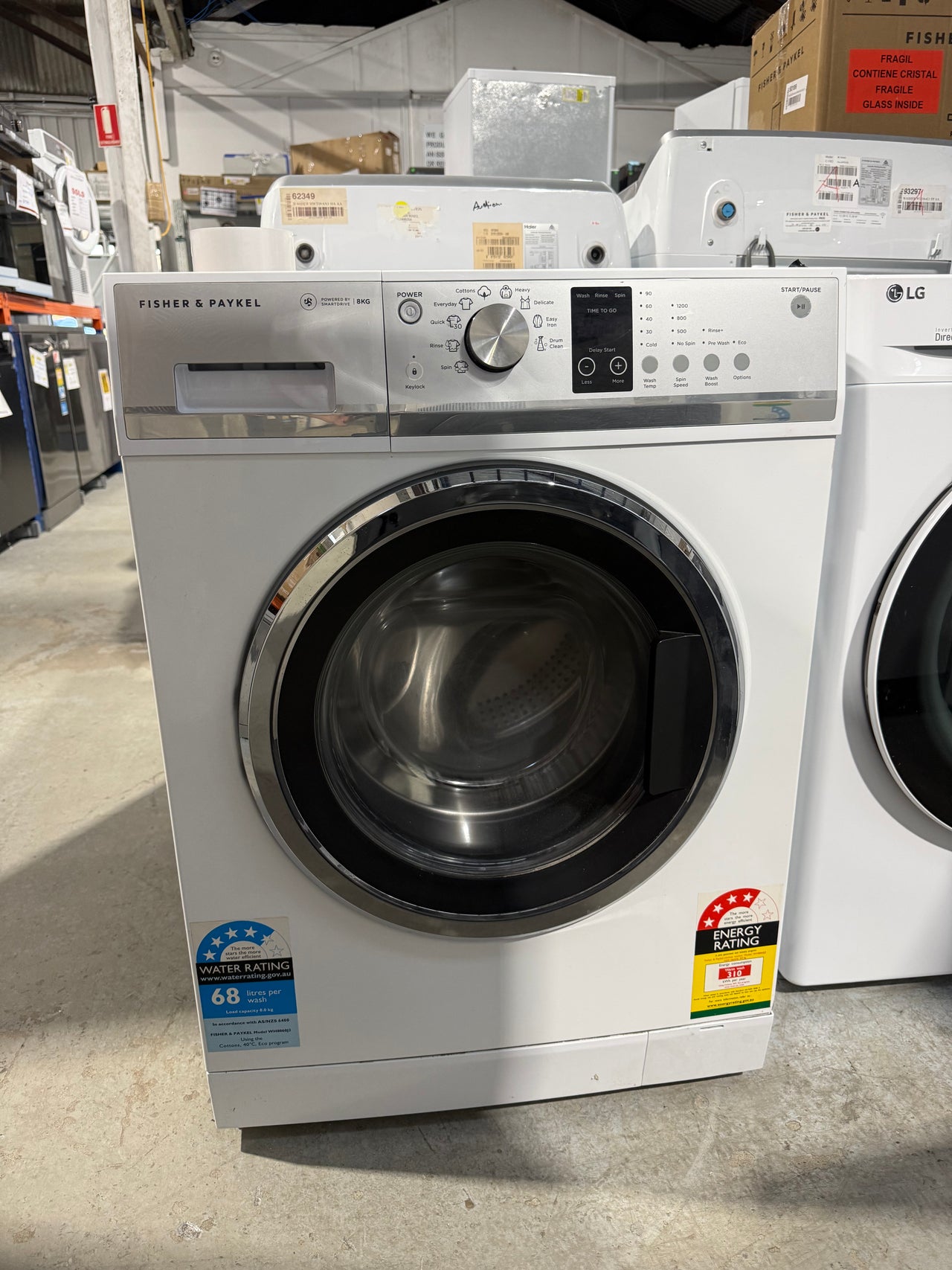 Second hand Fisher & Paykel 8kg Front Load Washing Machine – WH8060J3