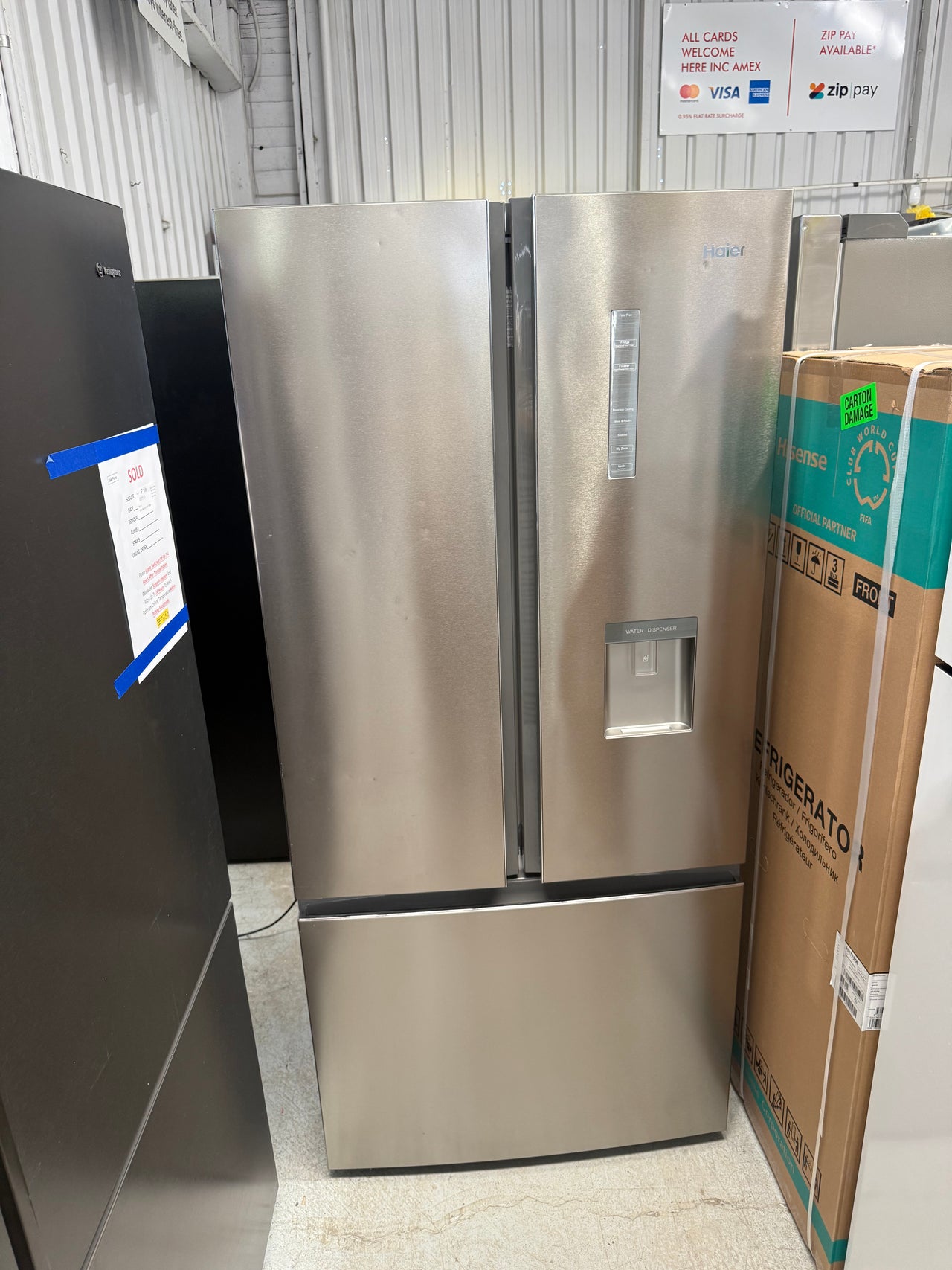 Factory second Haier HRF520FHS – 489L French Door Refrigerator