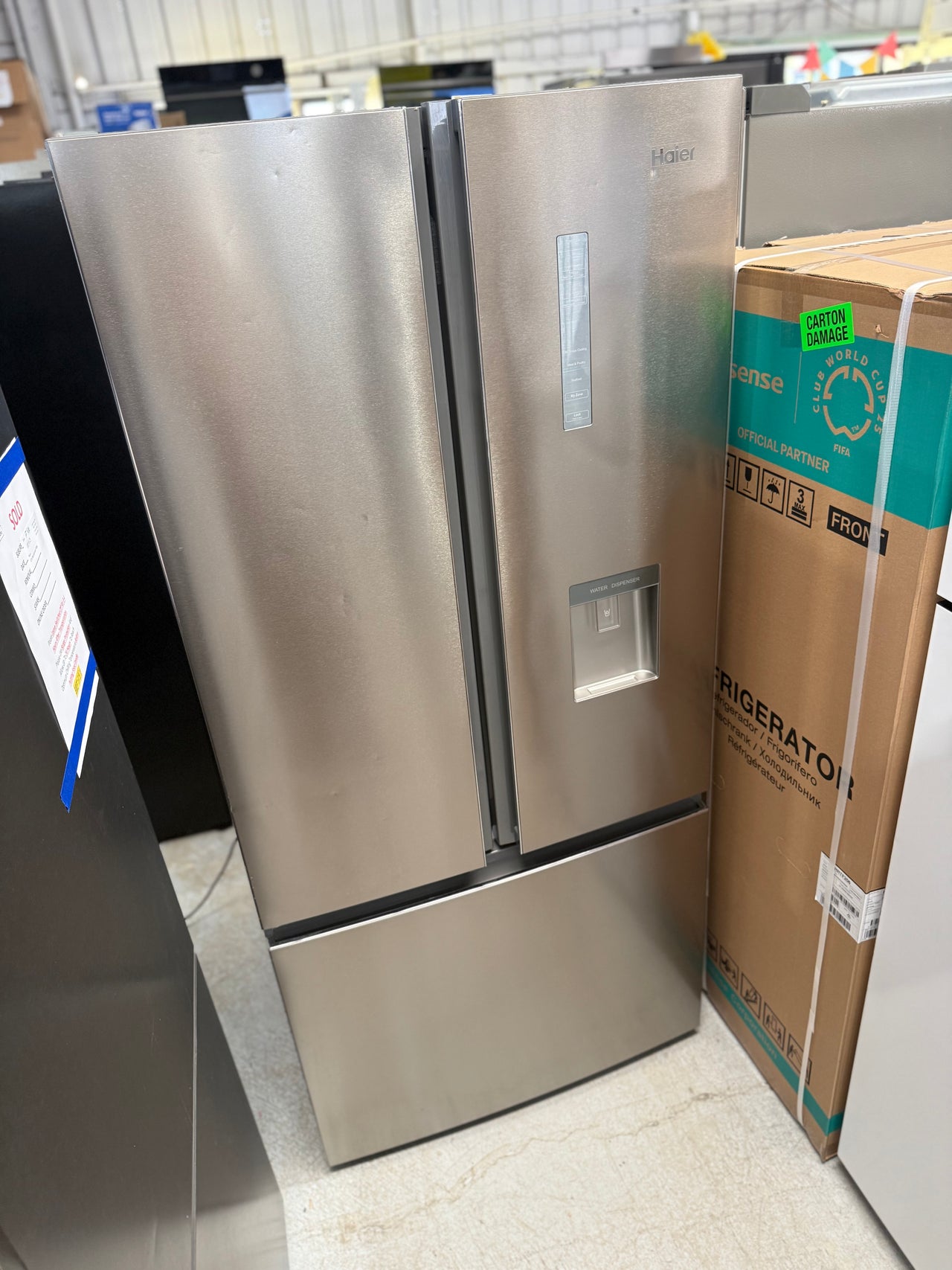 Factory second Haier HRF520FHS – 489L French Door Refrigerator