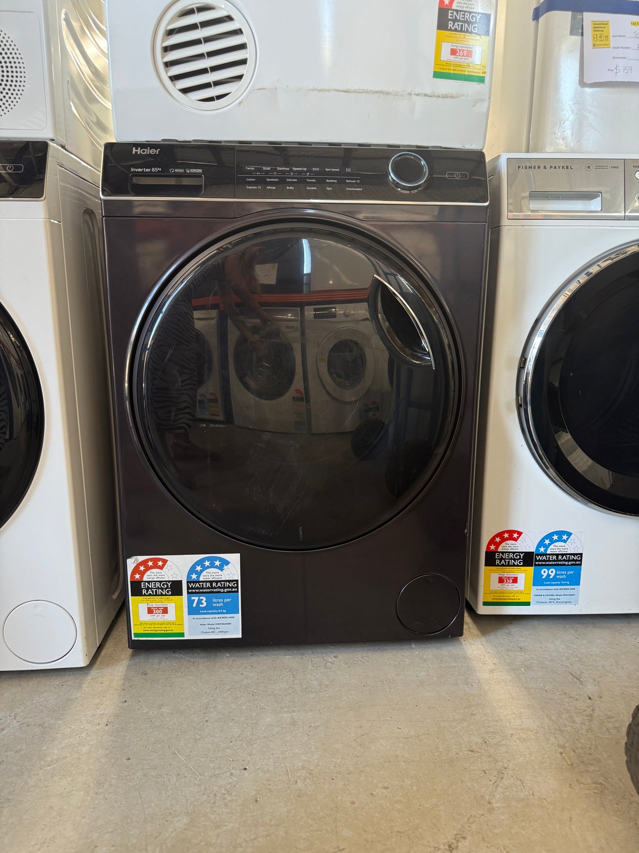 Factory second Haier HWF85ANB1 8.5kg Front Load Washing Machine (Graphite)