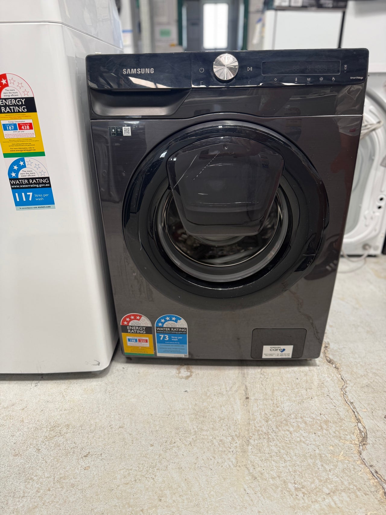 Second hand Samsung 8.5kg Front Load Washing Machine – Black (WW85T554DAB)