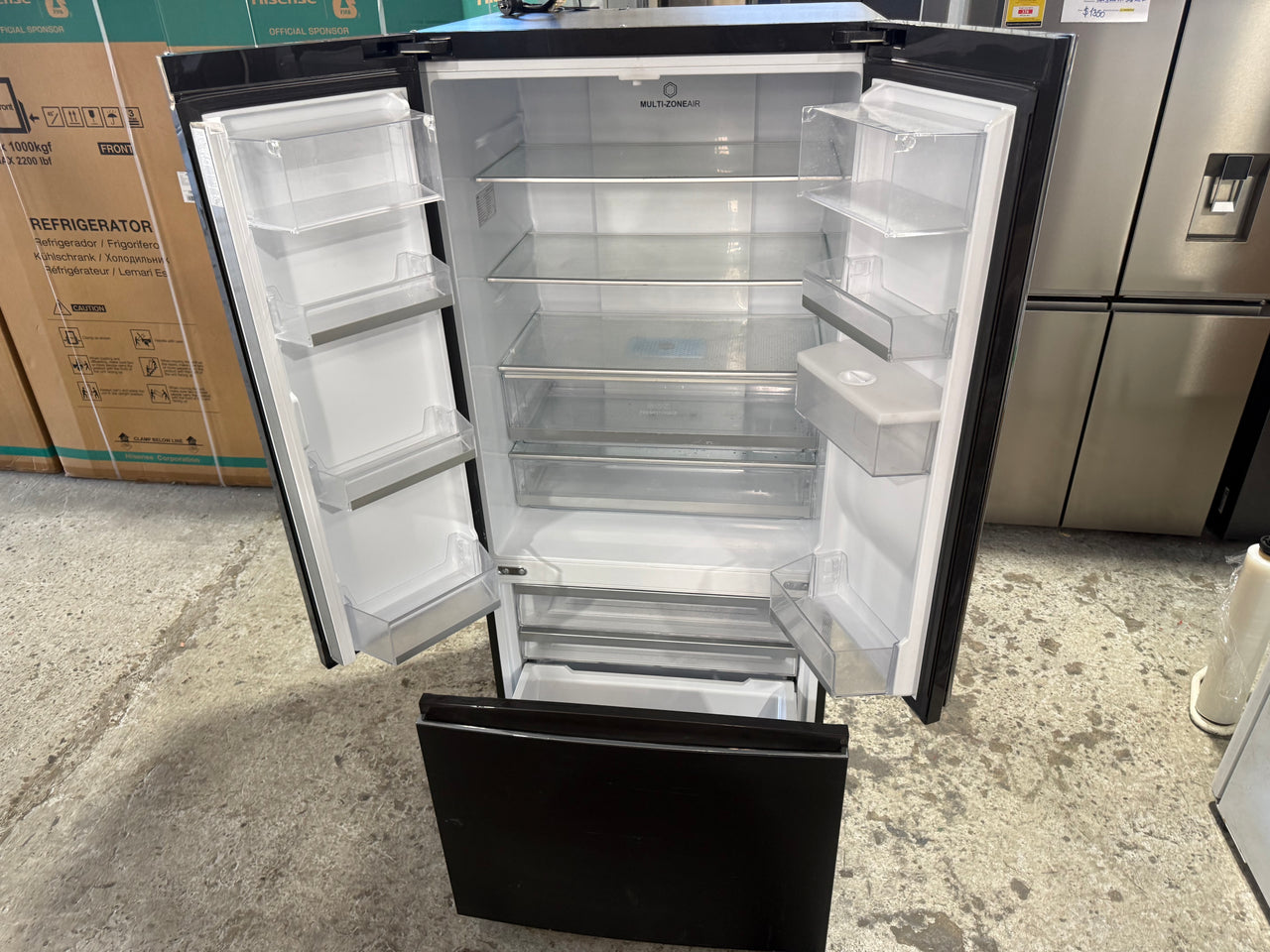 Factory second Haier 492L French Door Fridge with Water Dispenser – Matte Black HRF520FHC