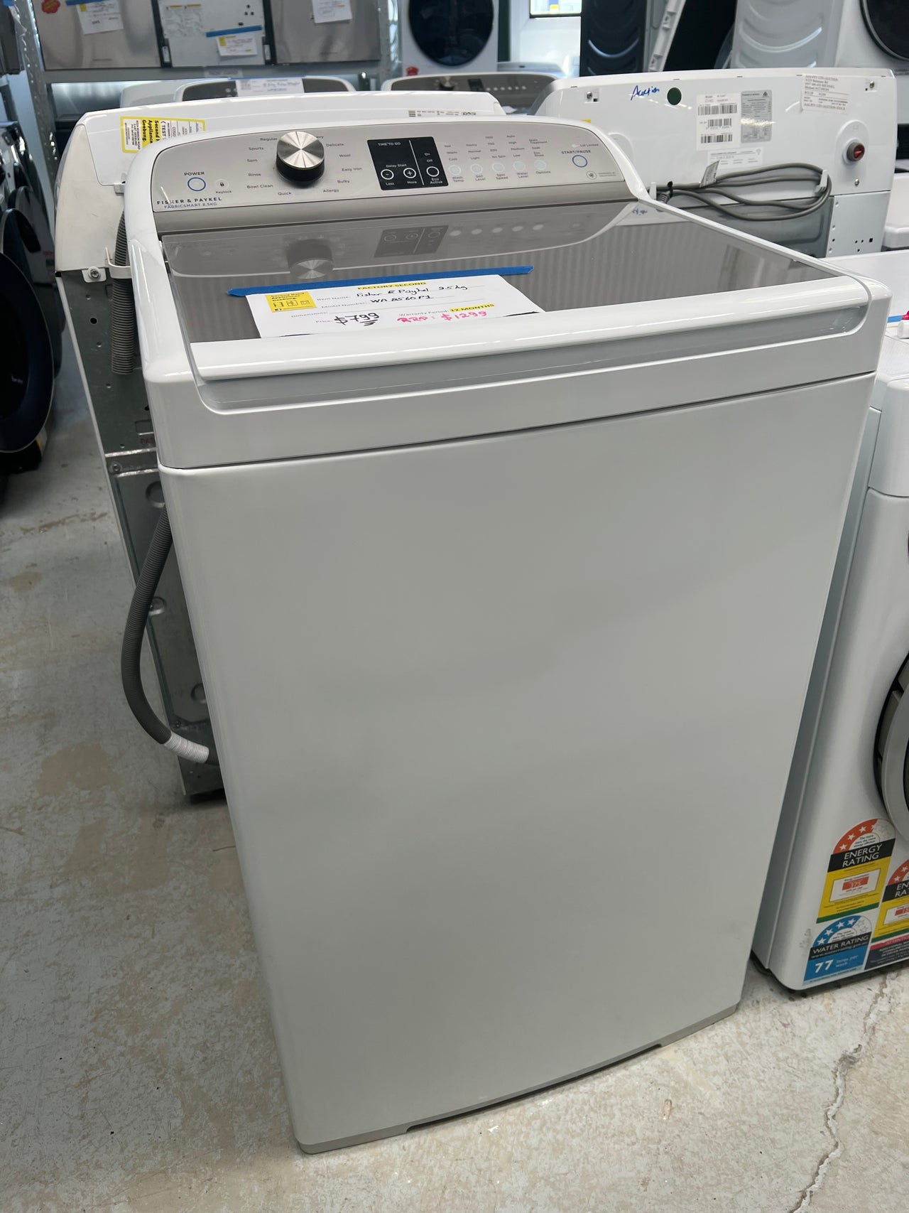 Factory second Fisher & Paykel 8.5kg Top Load Washer WA8560P1 - Second Hand Appliances Geebung