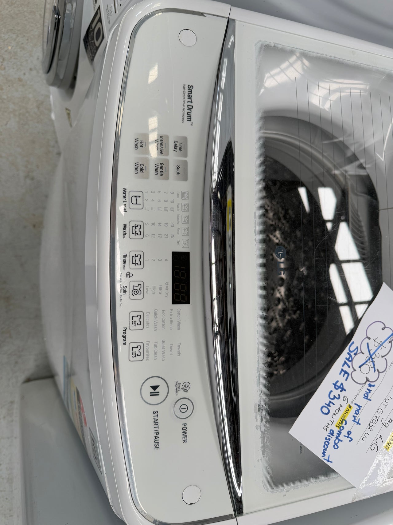 Second hand LG 7.5kg Top Load Washing Machine WTG7532W