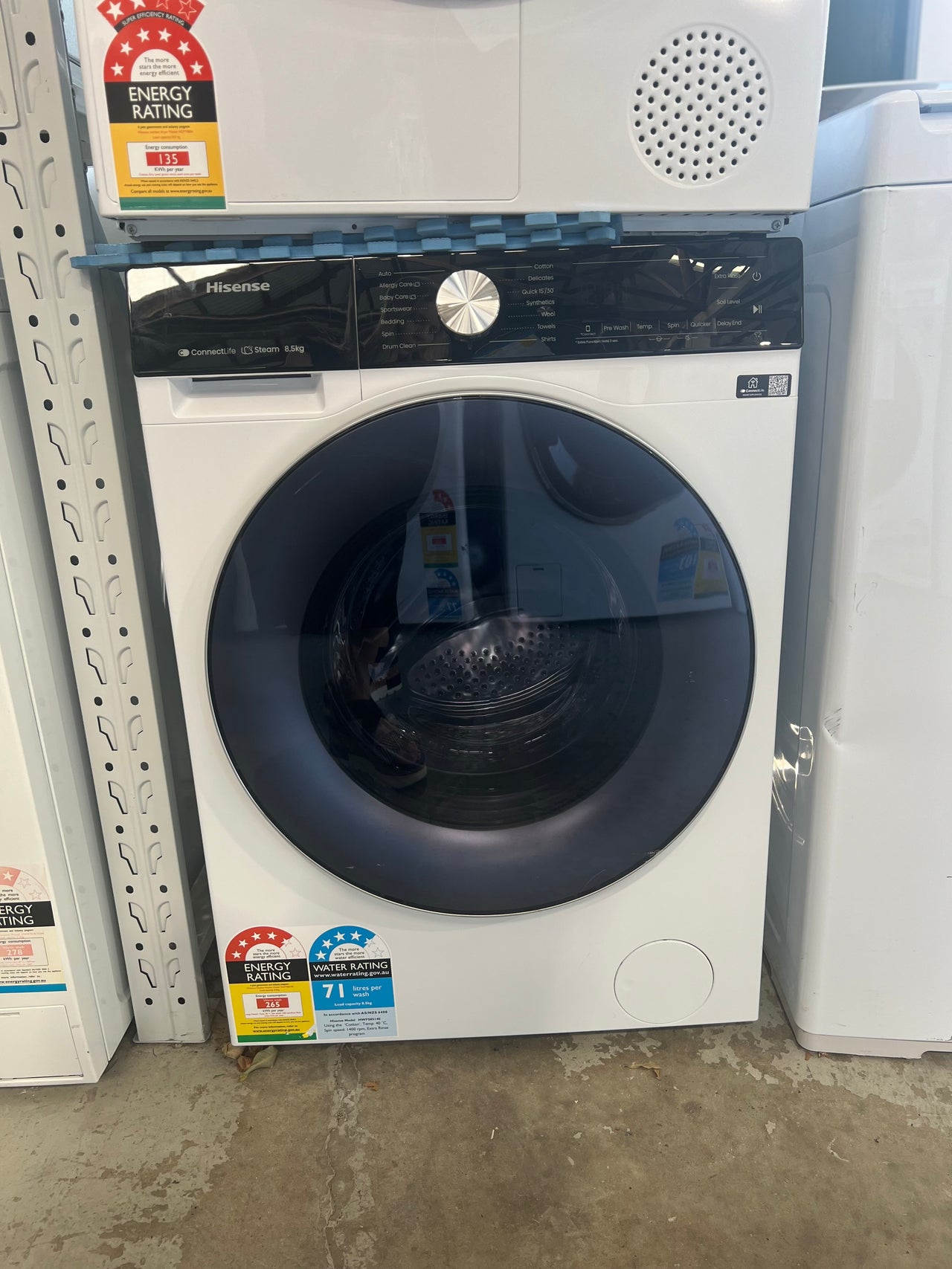 Factory second Hisense 8.5kg Front Load Washer HWFS8514E - Second Hand Appliances Geebung