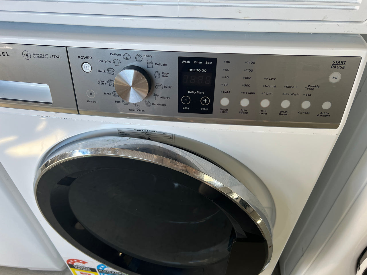 Second hand Fisher & Paykel 12kg WashSmart Front Load Washing Machine WH1260P1 - Second Hand Appliances Geebung