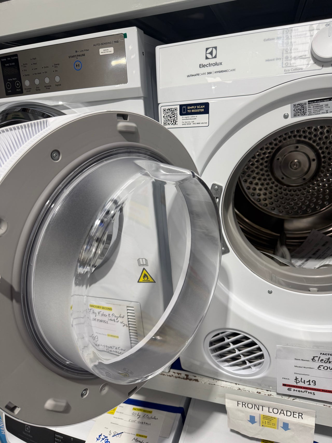 Factory second Electrolux EDV705H3WC 7kg vented tumble dryer(NAT)