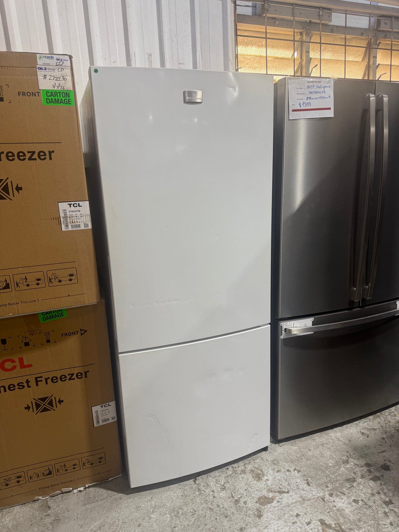Second hand Kelvinator 453L Bottom Mount Fridge – KBM4502WA