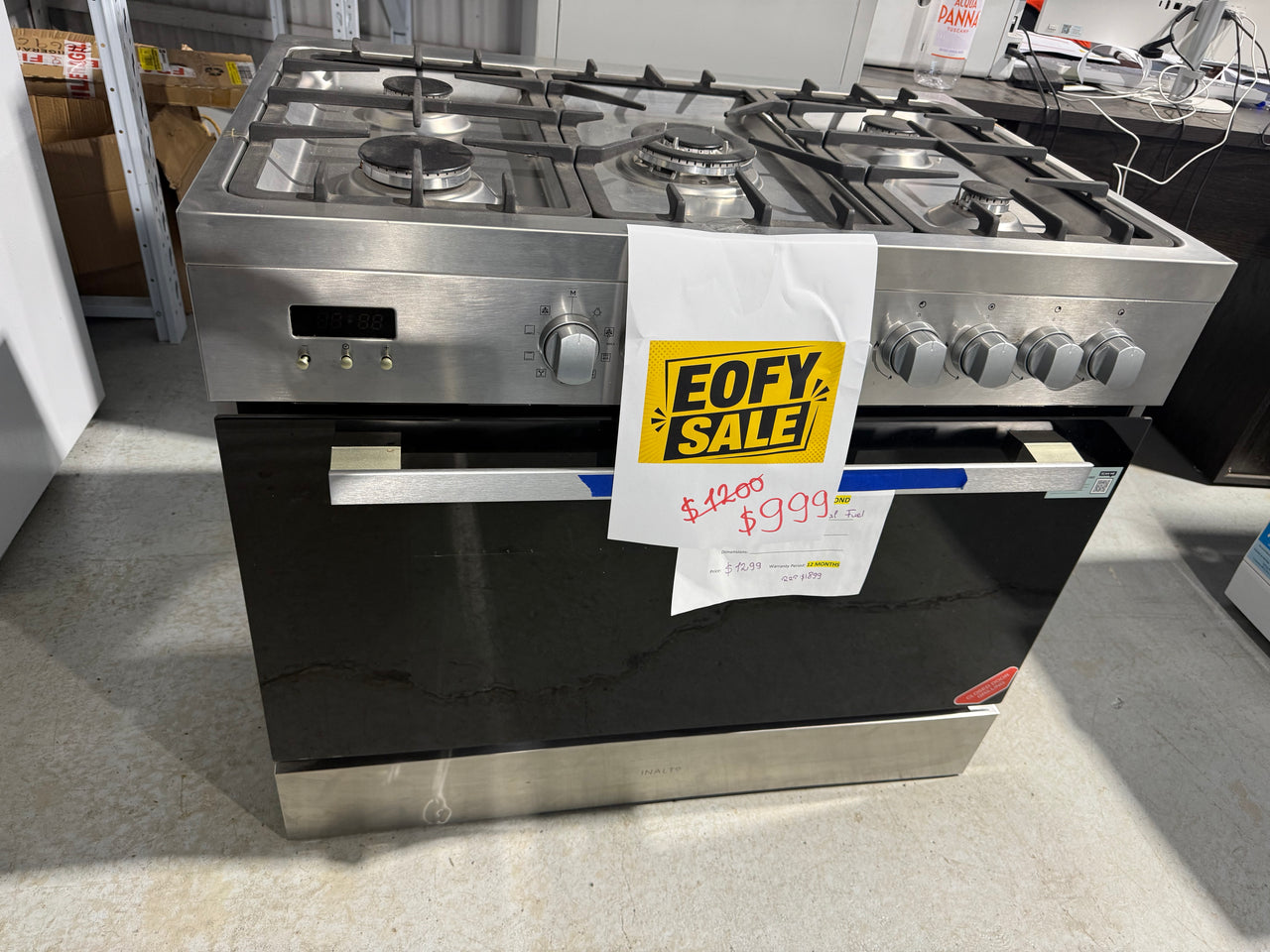 Transportation damaged InAlto 90cm Dual Fuel Freestanding Cooker – RU9EGB1