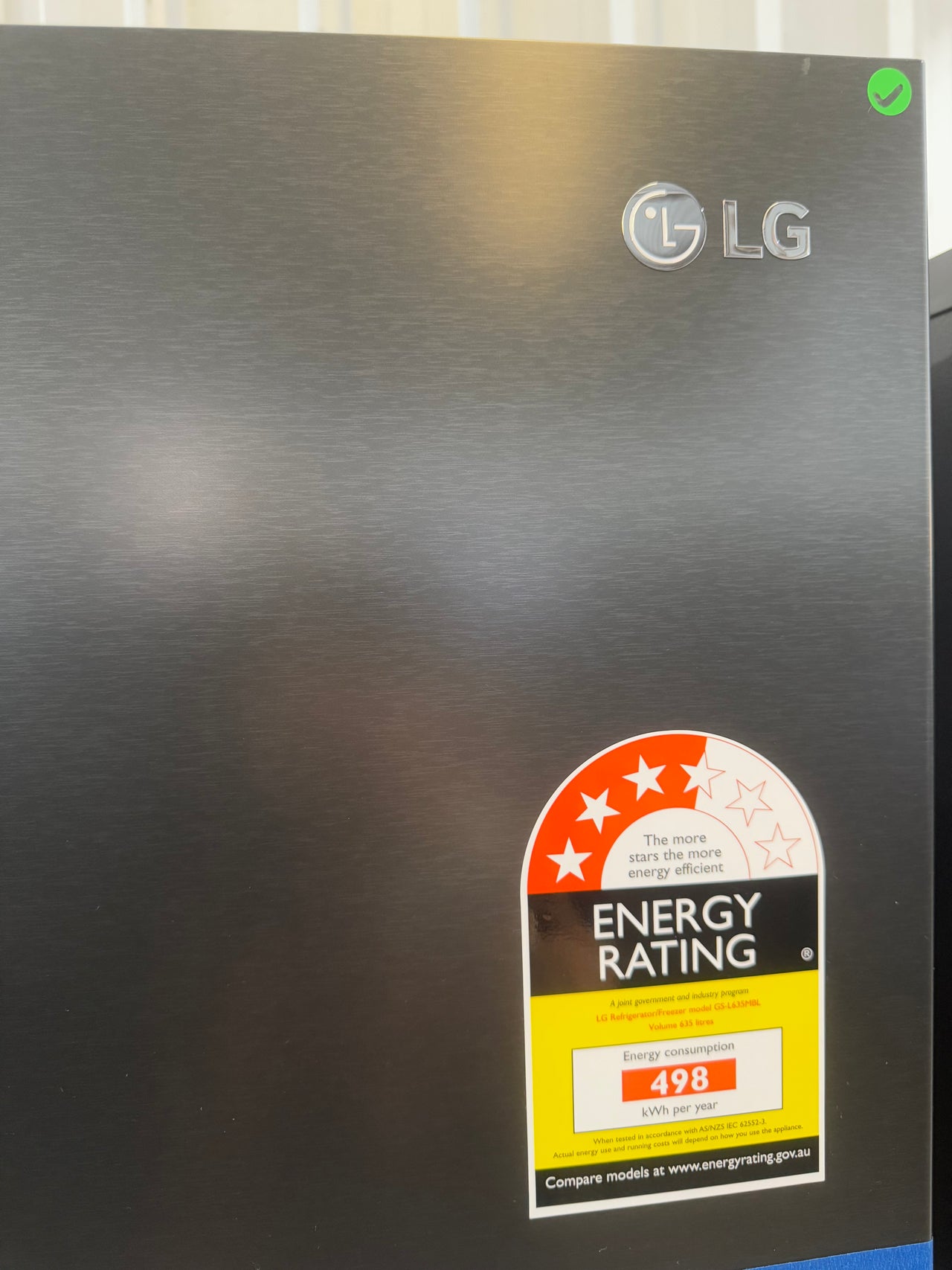 Factory Second LG GS-L635MBL 635-liter side-by-side refrigerator