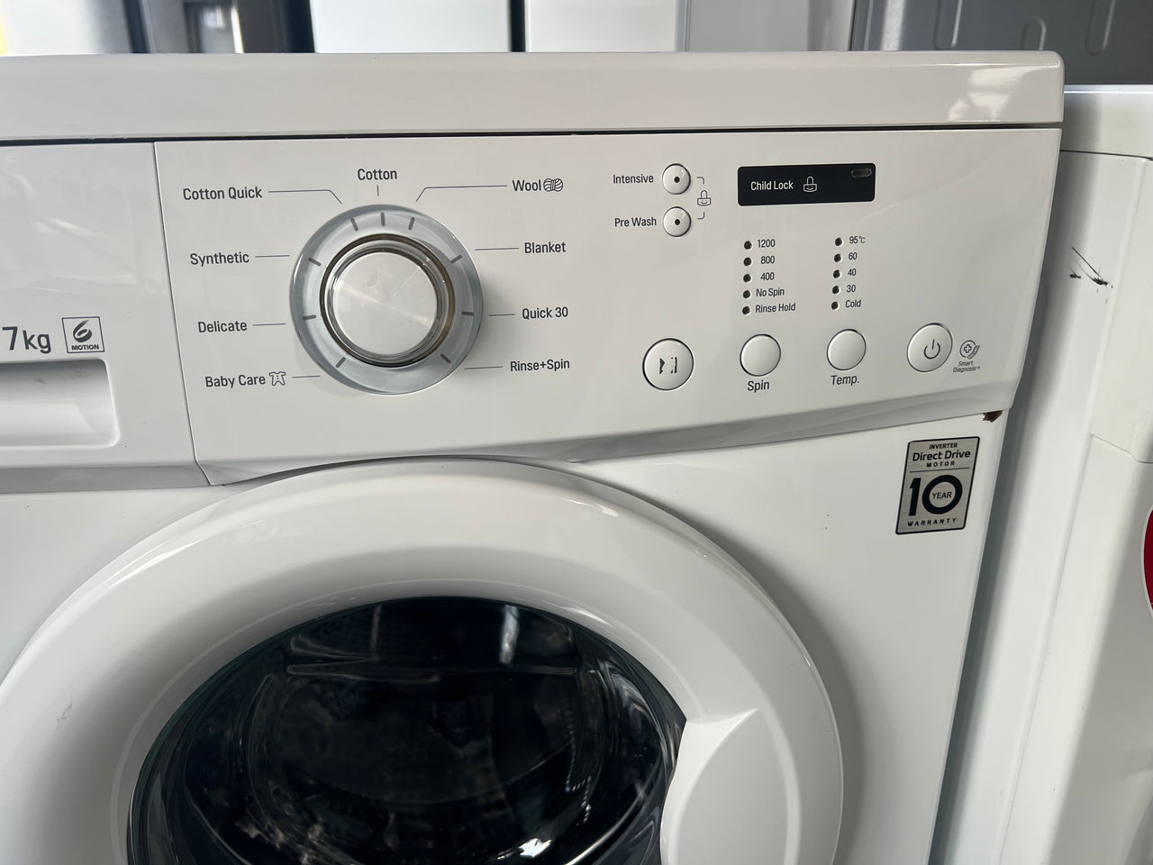 Second hand LG 7kg Front Load Washing Machine Model:WD1200D - Second Hand Appliances Geebung