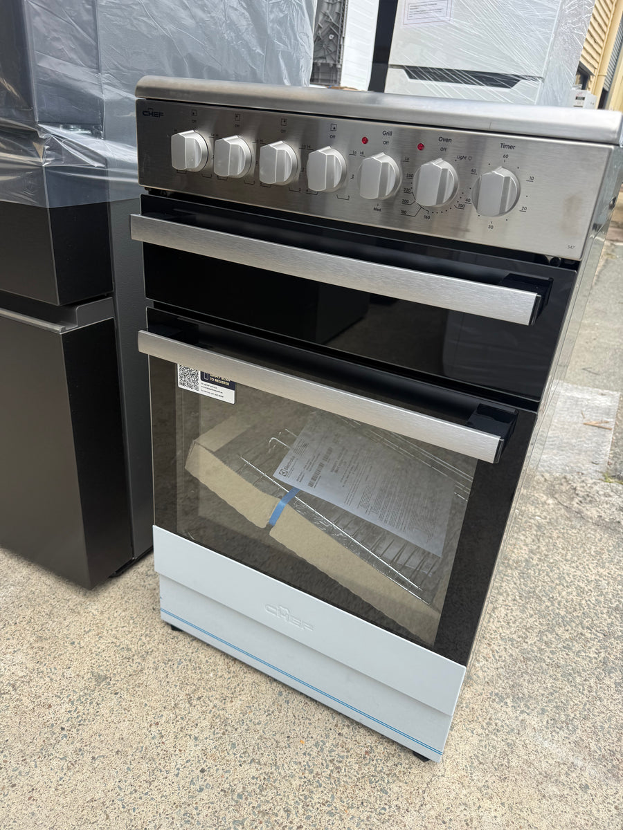 Factory second Chef 54cm Electric Freestanding Cooker – CFE547SBB