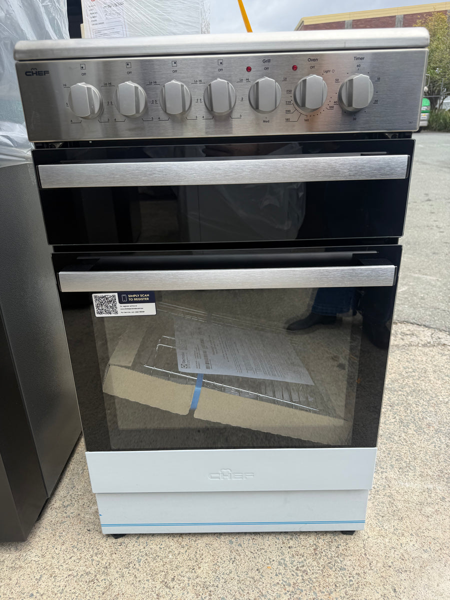 Factory second Chef 54cm Electric Freestanding Cooker – CFE547SBB