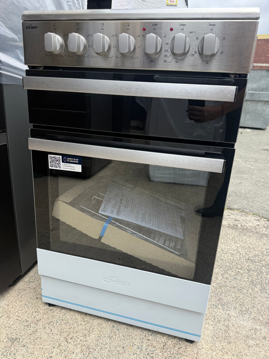 Factory second Chef 54cm Electric Freestanding Cooker – CFE547SBB