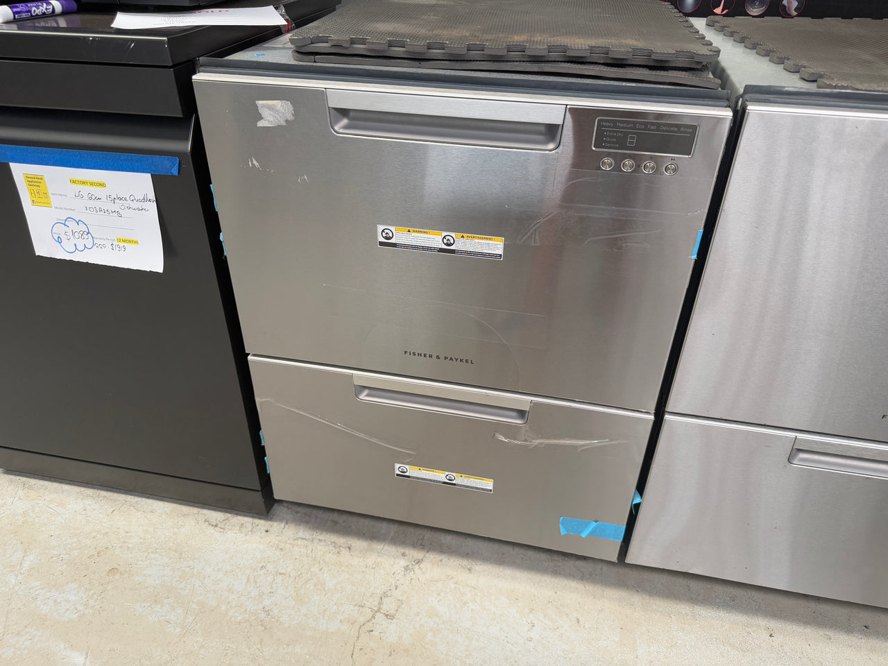 Factory second Fisher&Paykel DD60DCX9 Double DishDrawer™ Dishwasher