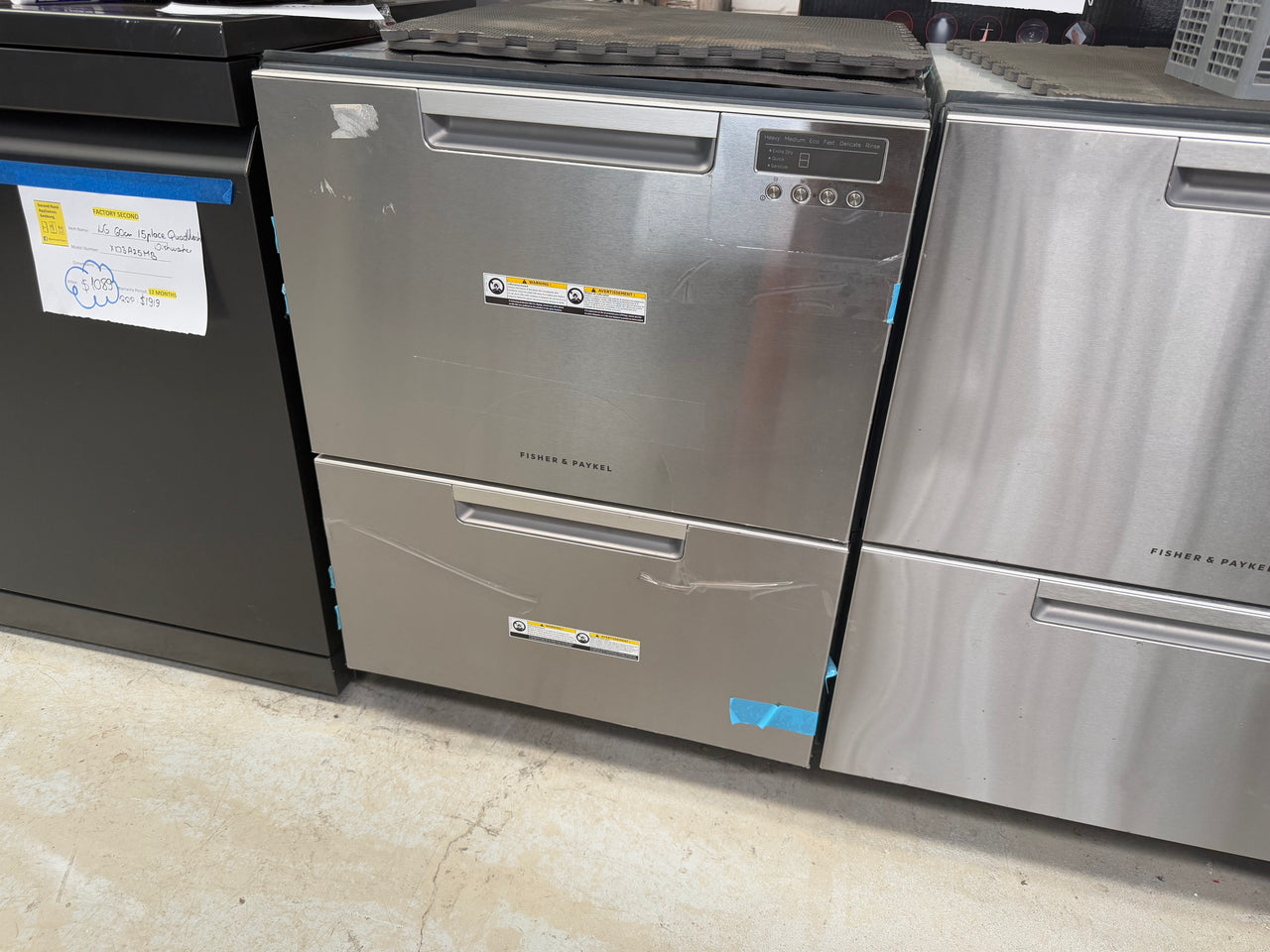 Factory second Fisher&Paykel DD60DCX9 Double DishDrawer™ Dishwasher