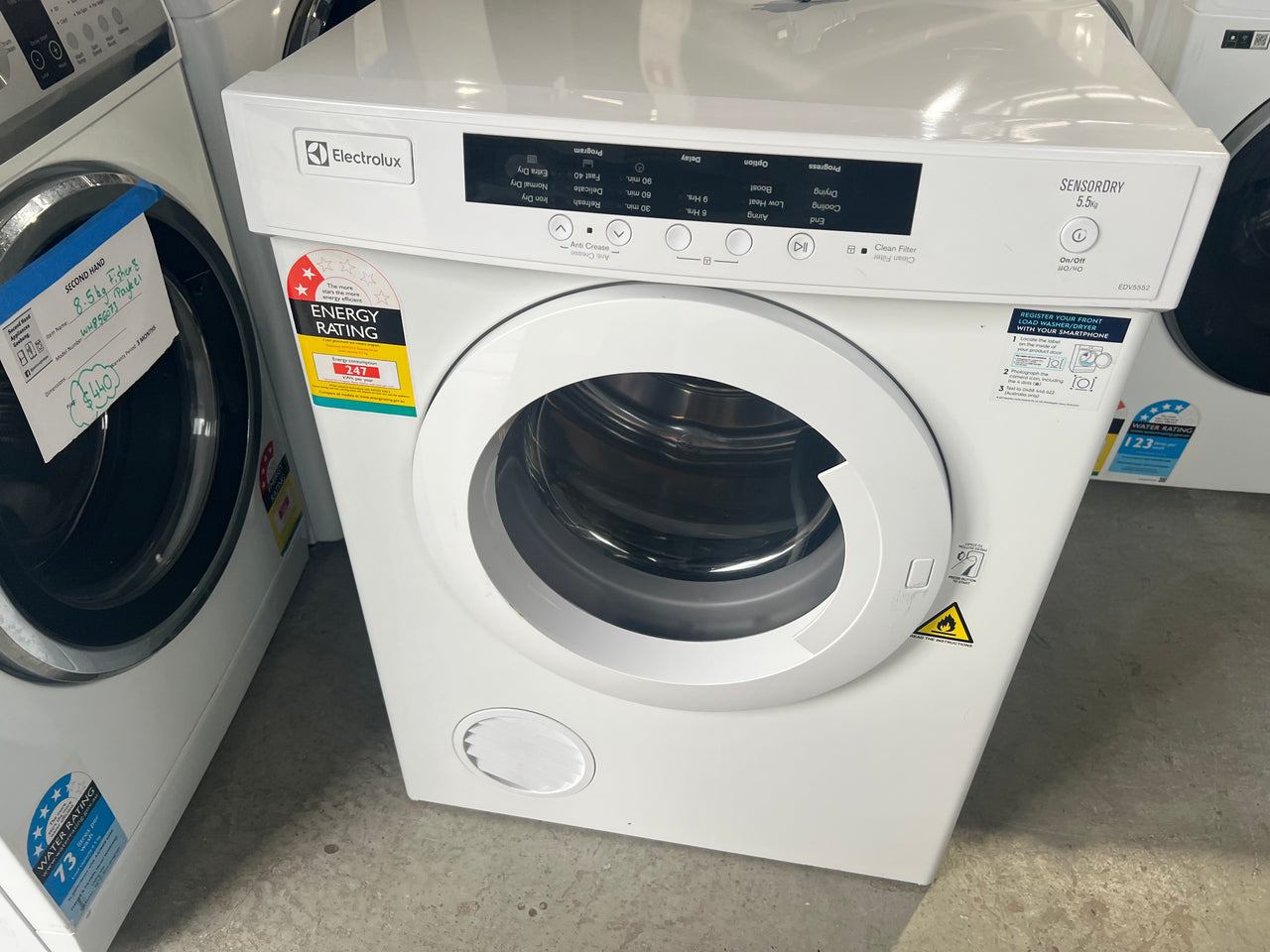 Second hand Electrolux 5.5kg Vented Dryer Model: EDV5552 - Second Hand Appliances Geebung