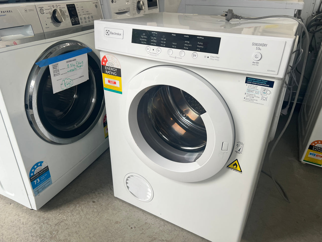 Second hand Electrolux 5.5kg Vented Dryer Model: EDV5552 - Second Hand Appliances Geebung