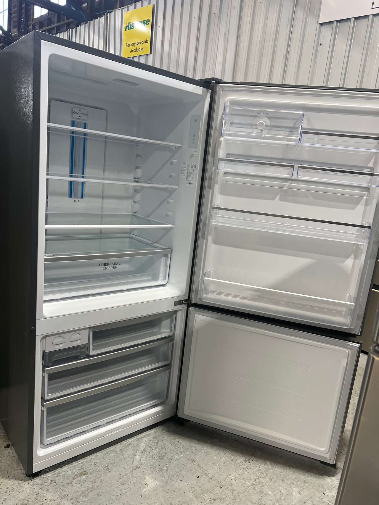 Second hand Westinghouse 528L Stainless steel bottom mount fridge