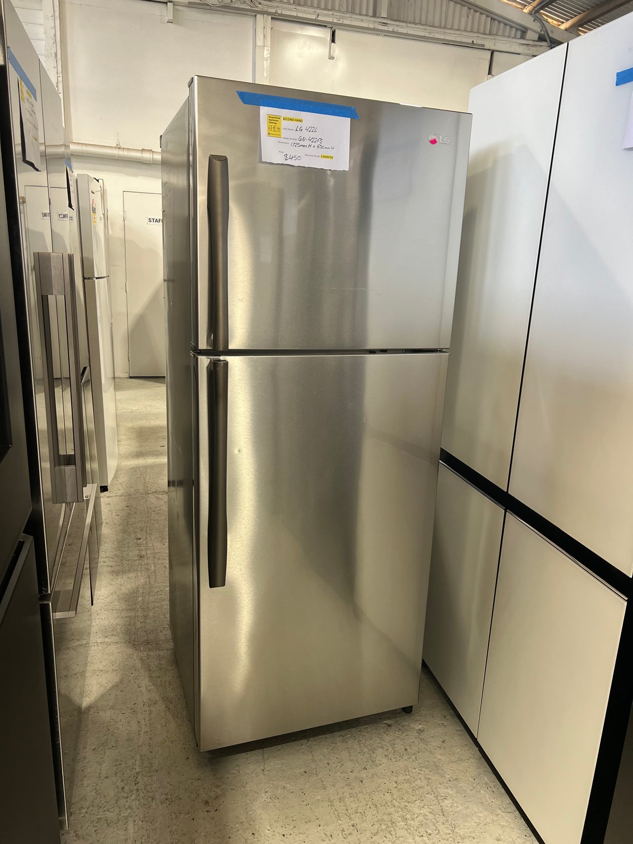 Second hand 422L LG Fridge Model: GN422F - Second Hand Appliances Geebung