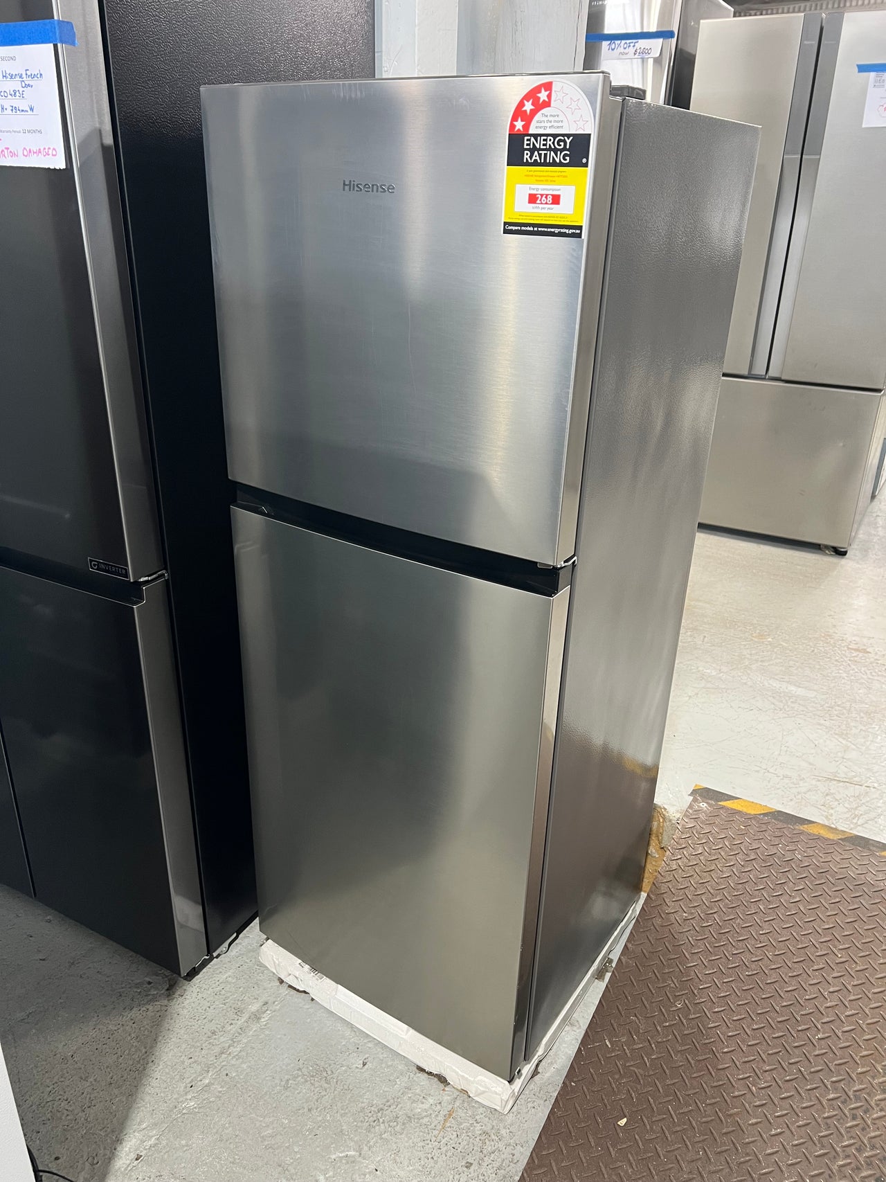 Factory second Hisense 205L Top Mount Refrigerator Model: HRTF205S - Second Hand Appliances Geebung