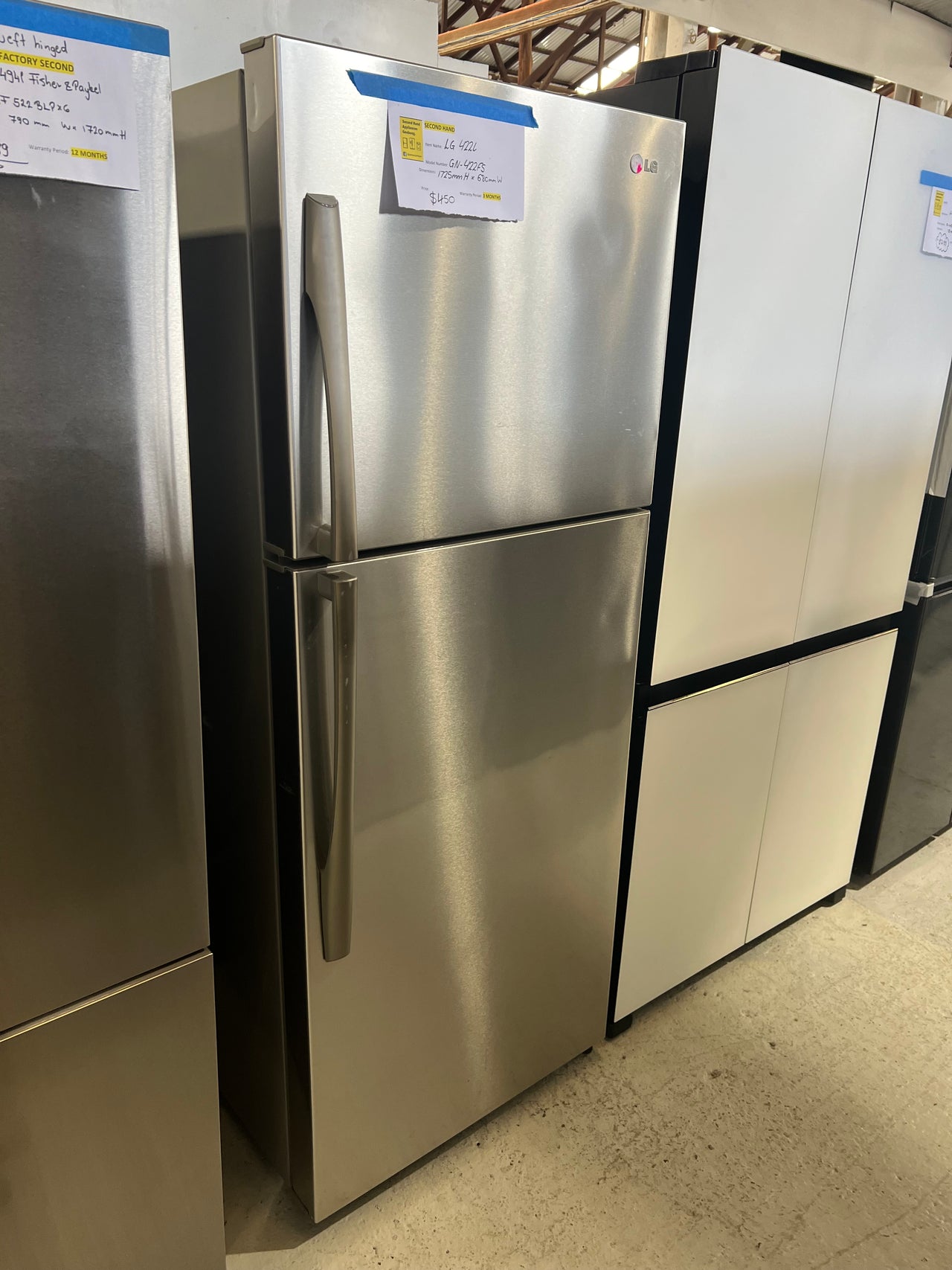 Second hand 422L LG Fridge Model: GN422F - Second Hand Appliances Geebung