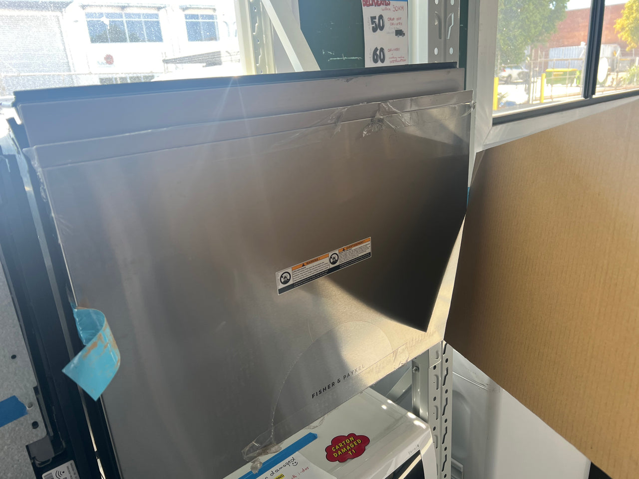 Transportation damaged Fisher & Paykel Series 9 Built-Under Single DishDrawer Dishwasher - Stainless Steel DD60ST4NX9 - Second Hand Appliances Geebung