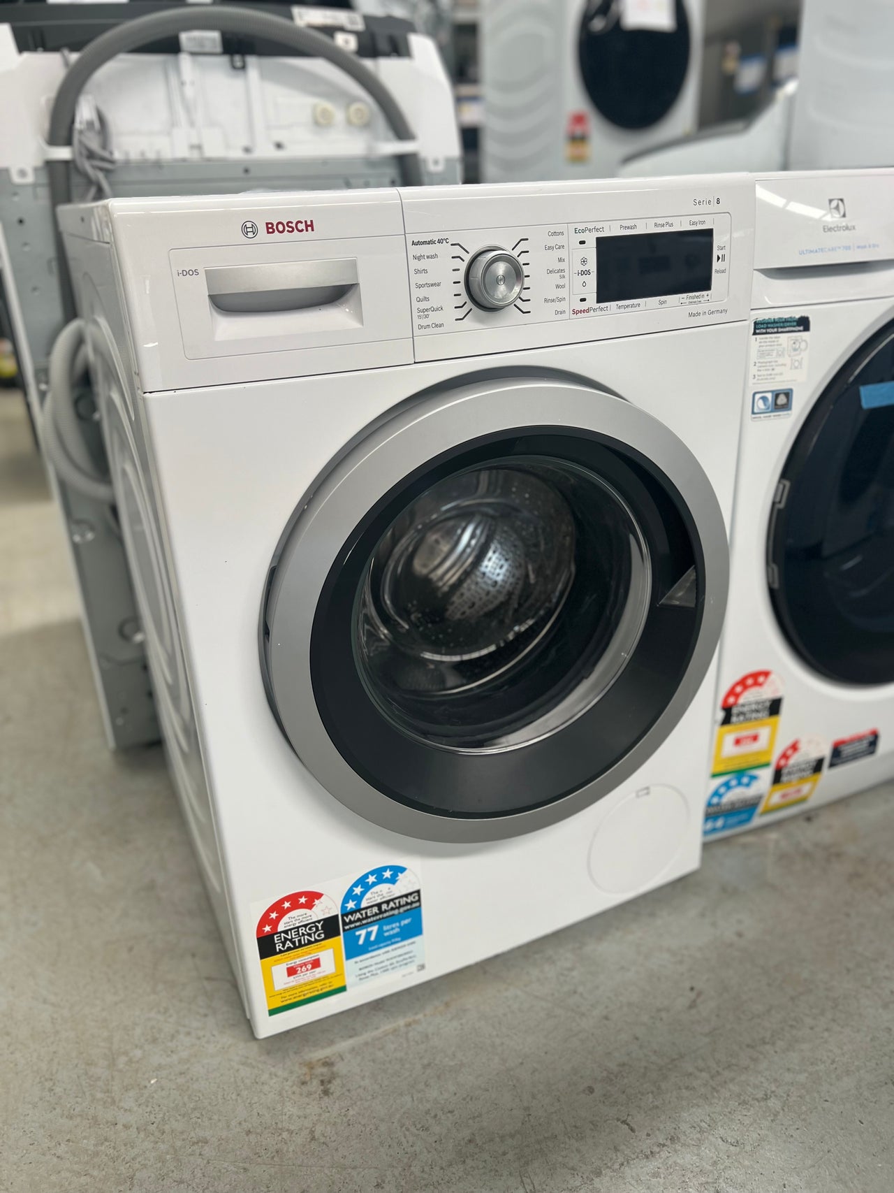 Second hand Bosch 9kg Front Load Washer Model: WAW28620AU - Second Hand Appliances Geebung