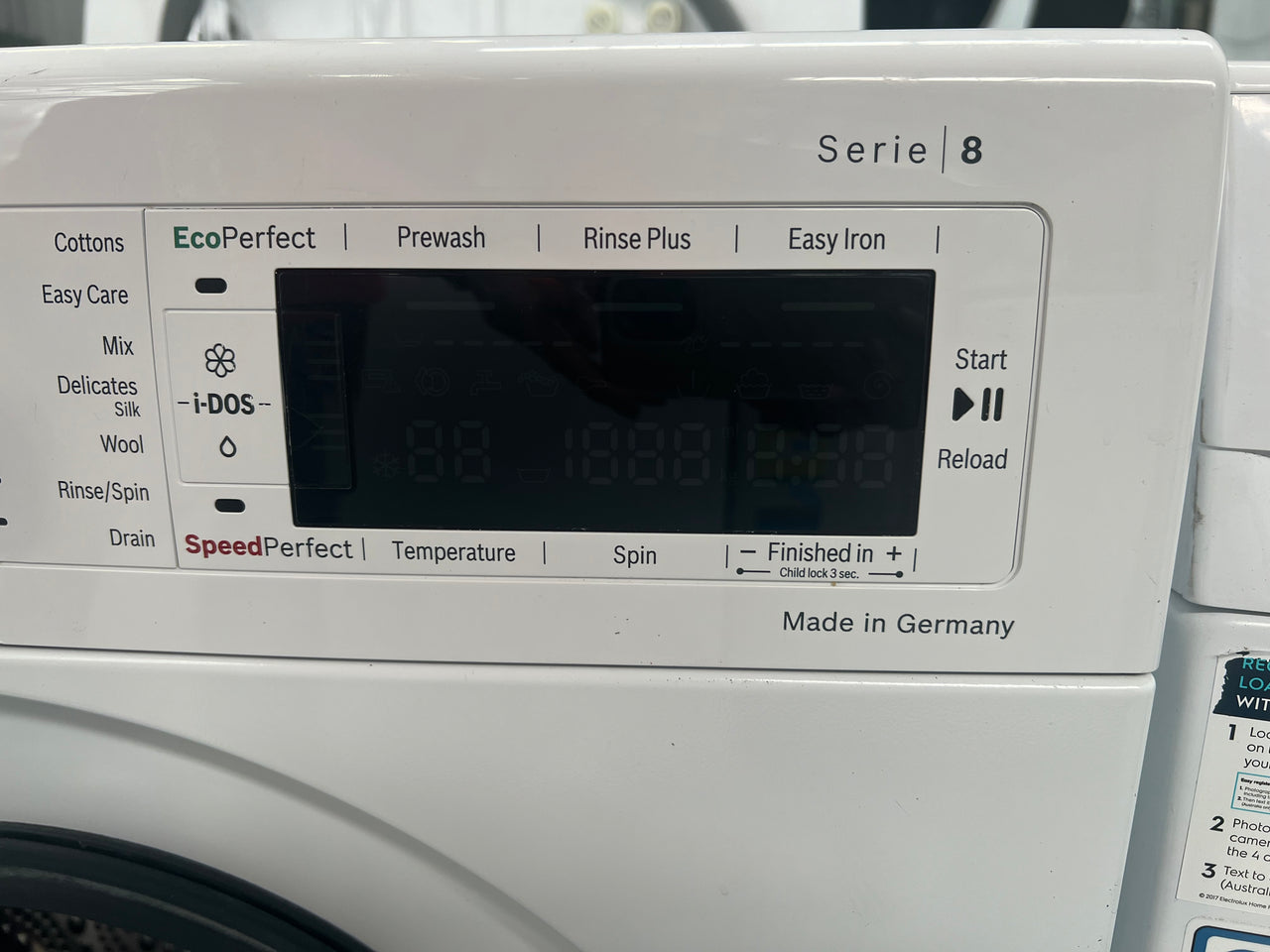 Second hand Bosch 9kg Front Load Washer Model: WAW28620AU - Second Hand Appliances Geebung