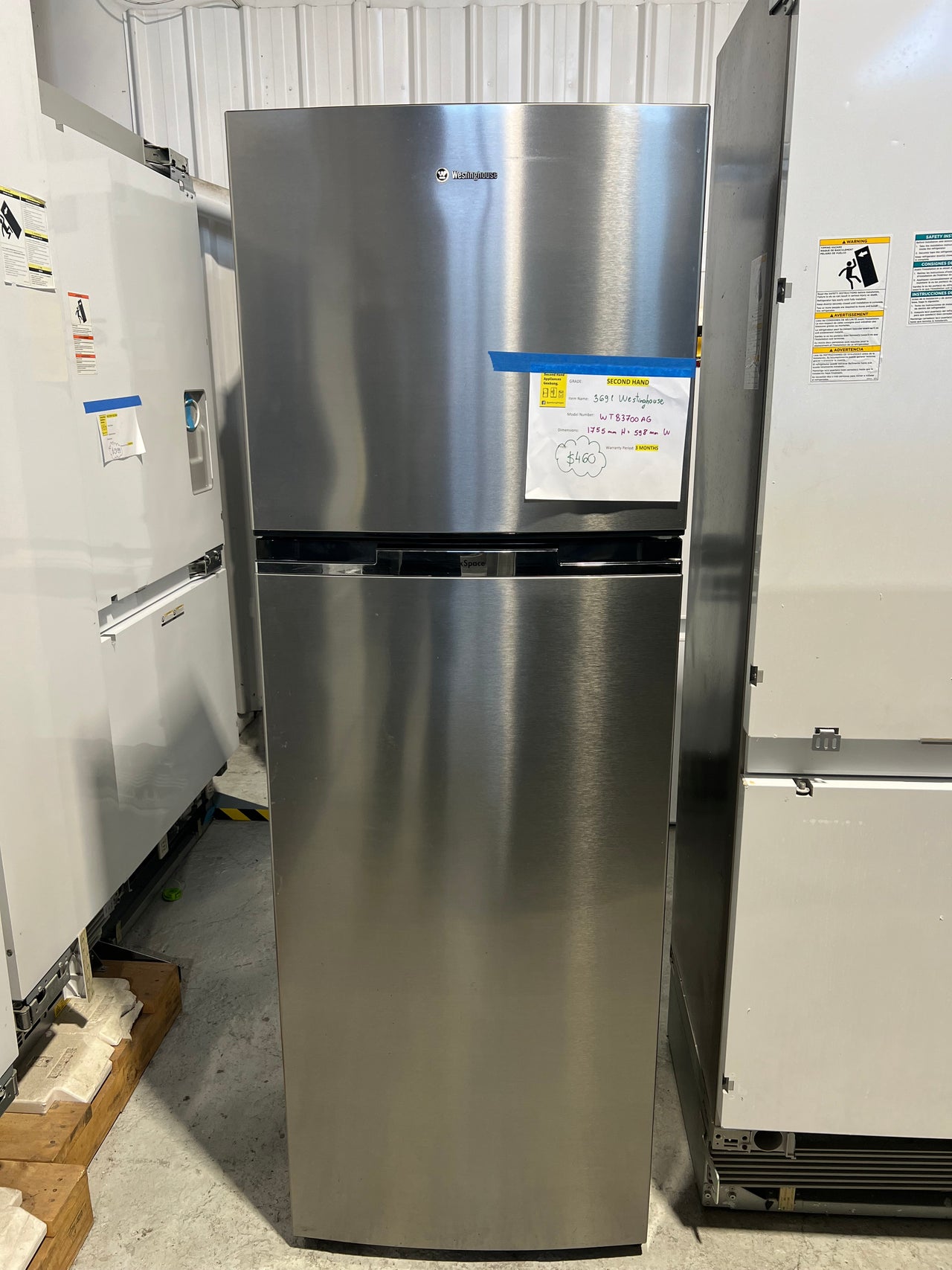 Second hand Westinghouse 370L Top Mount Fridge WTB3700AG - Second Hand Appliances Geebung