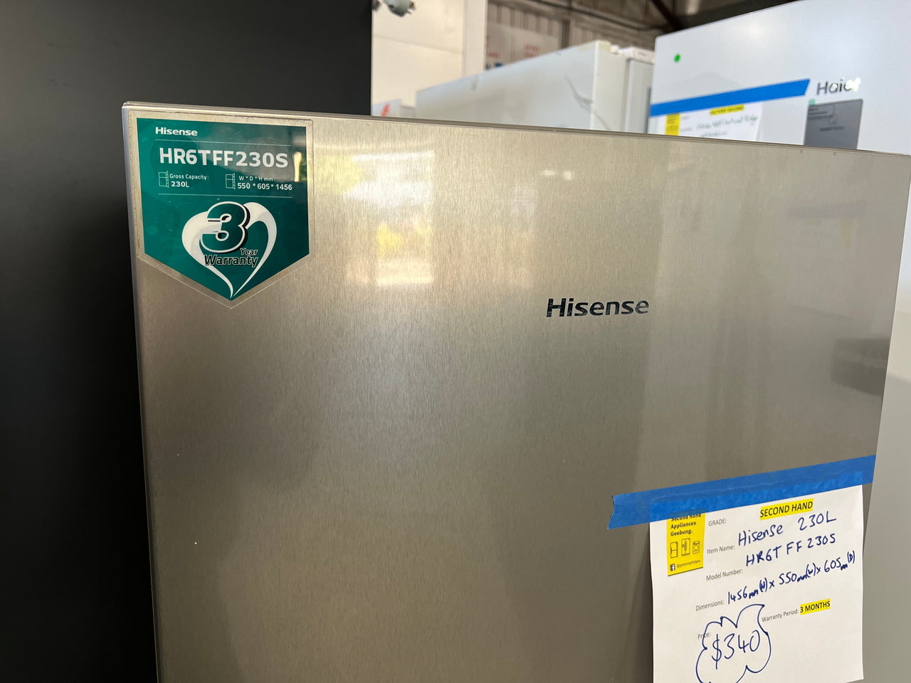 Second hand Hisense 230L Top Mount Fridge HR6TFF230S - Second Hand Appliances Geebung