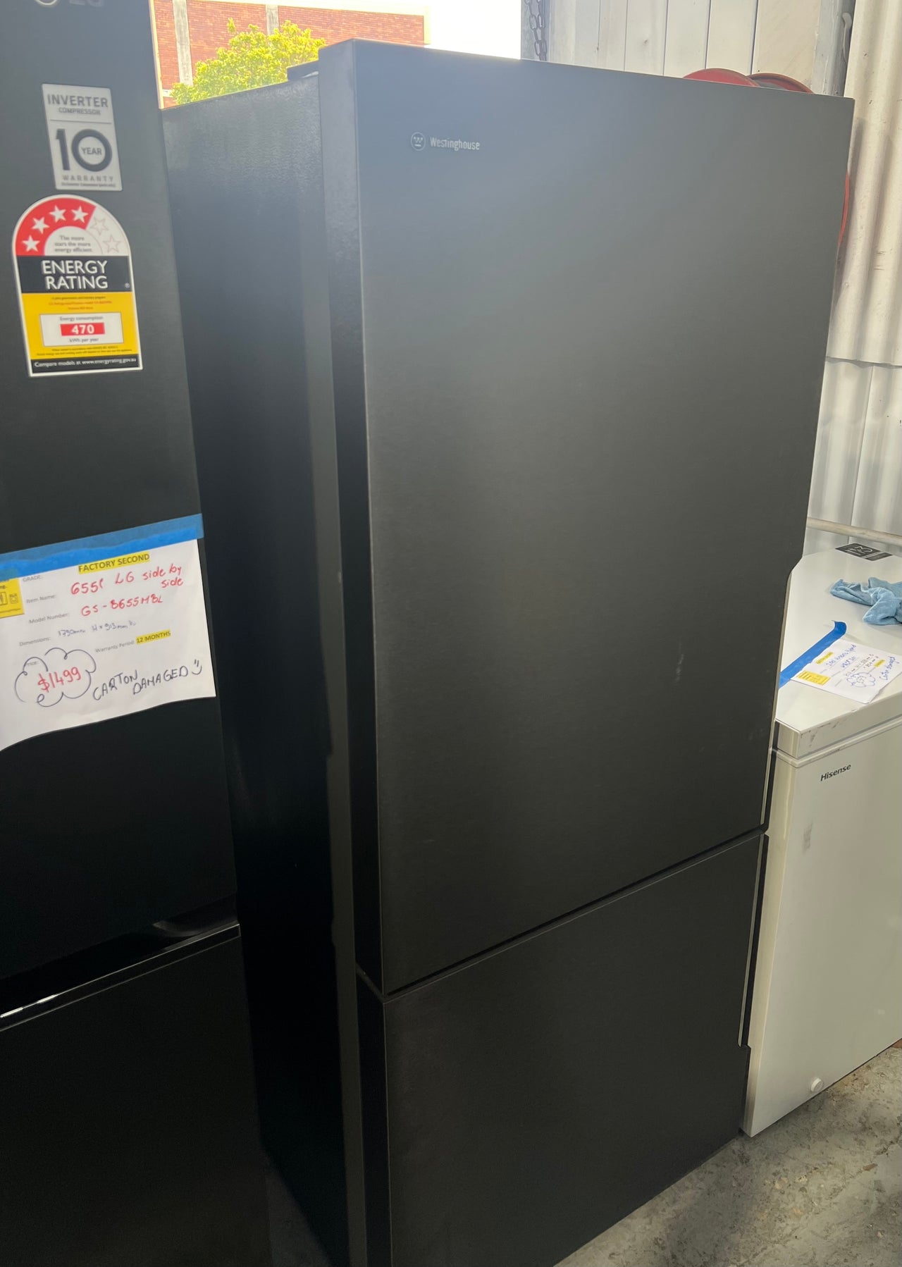 Second hand Westinghouse WBE4500BB-R 453L Bottom Mount Fridge - Second Hand Appliances Geebung