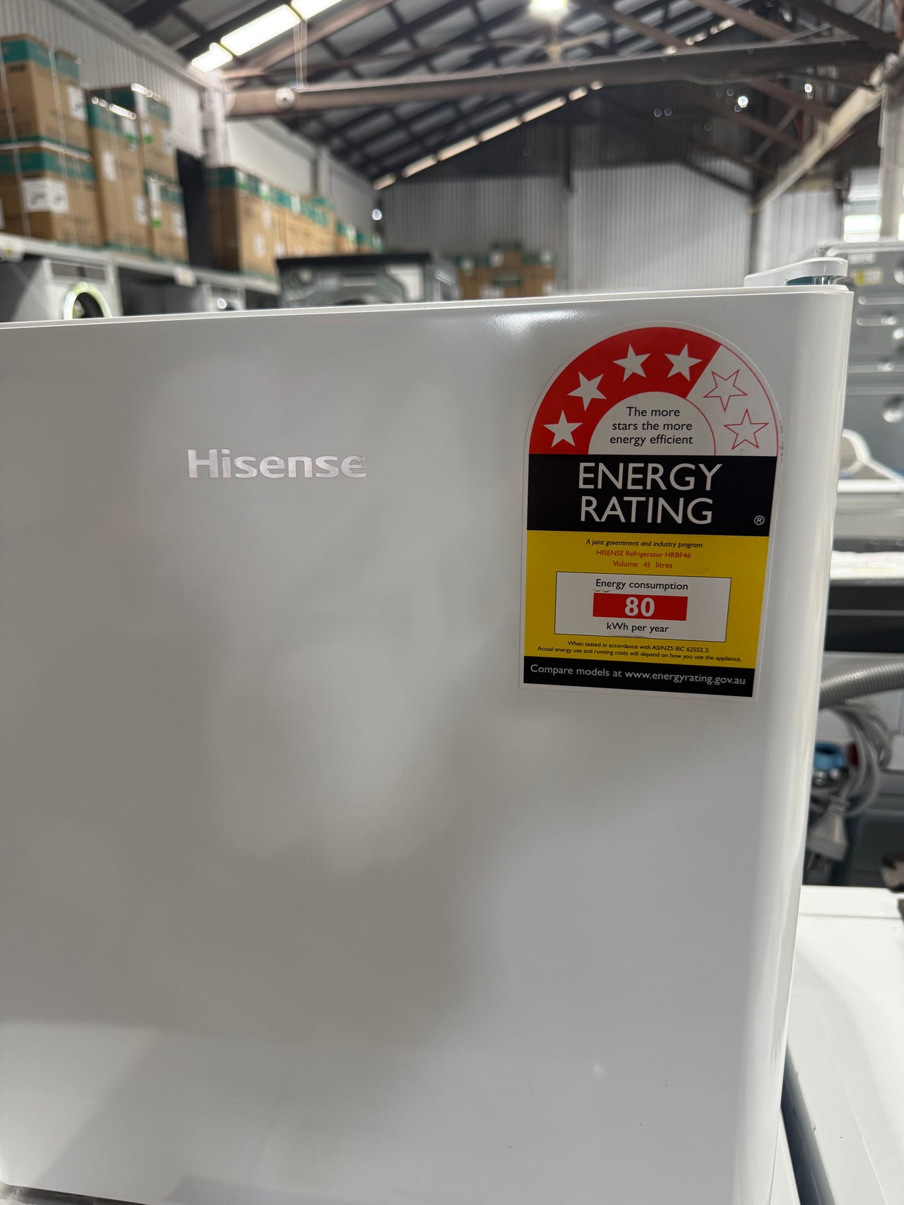 Factory second/Carton damaged Hisense 45 L Bar Fridge – White (HRBF46)