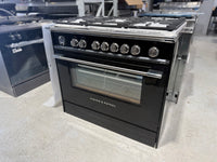 Thumbnail for Transportation damaged Fisher & Paykel 90 cm Series 9 Classic 5-Burner Dual-Fuel Cooker – Black (OR90SCG6B1)
