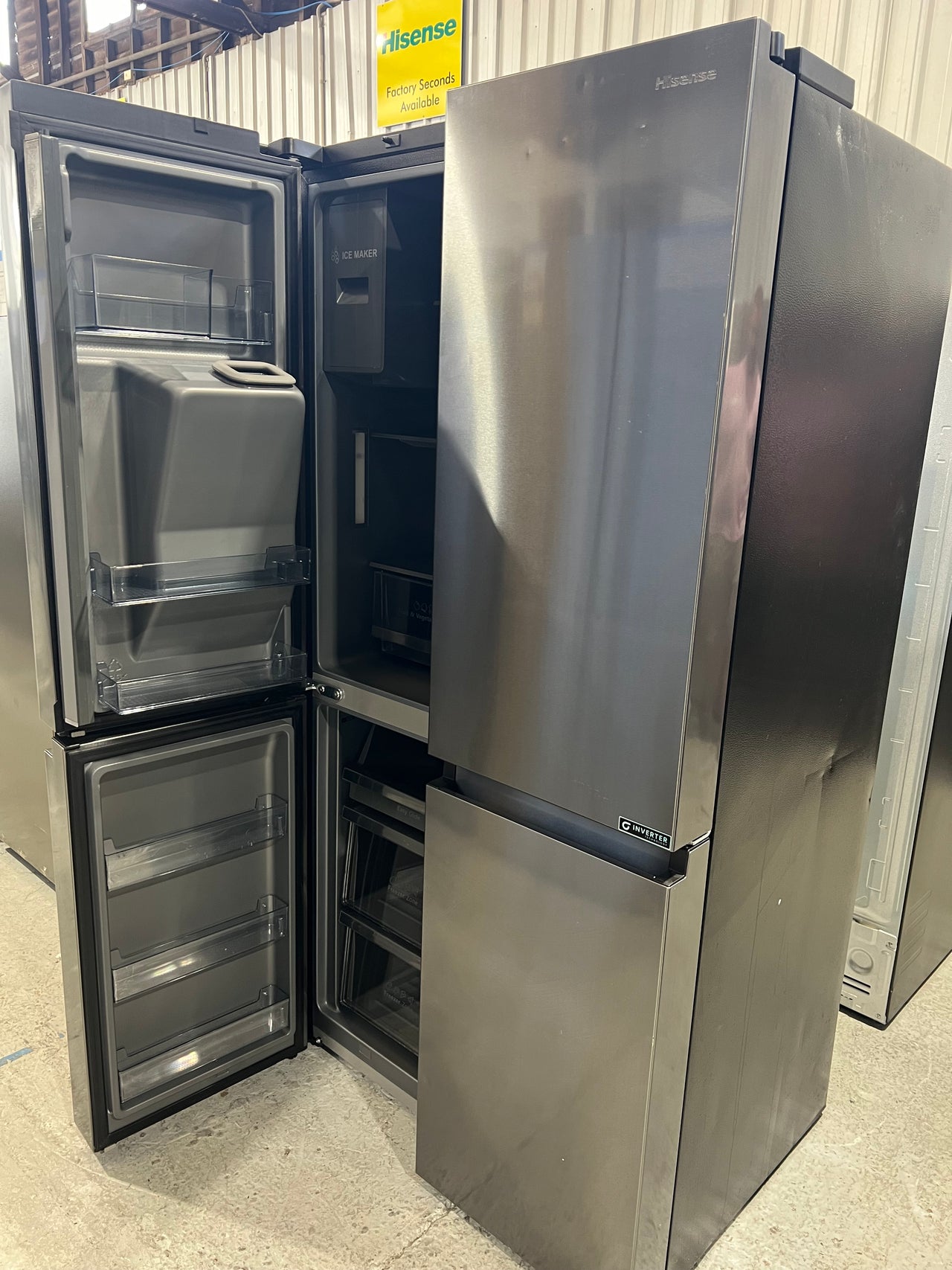 Factory second Hisense 585L French Door Refrigerator HRCD586TBWB - Second Hand Appliances Geebung