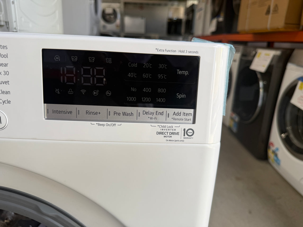 Transportation damaged LG 10kg Front Load Washer with Steam – White (Model WV5-1410W)