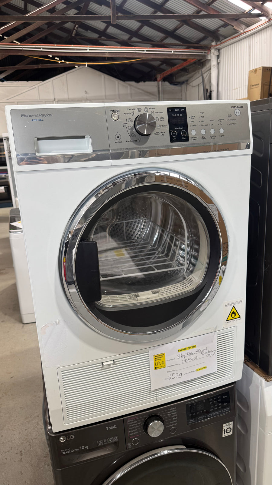 Factory second Fisher & Paykel 8kg Condenser Dryer – DE8060P1