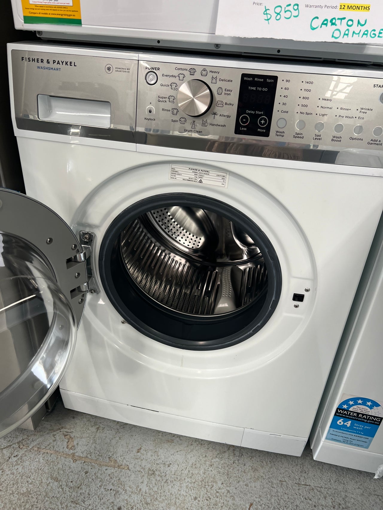 Second hand Fisher&Paykel 8.5kg Front Load Washing Machine Model: WH8560P2 - Second Hand Appliances Geebung