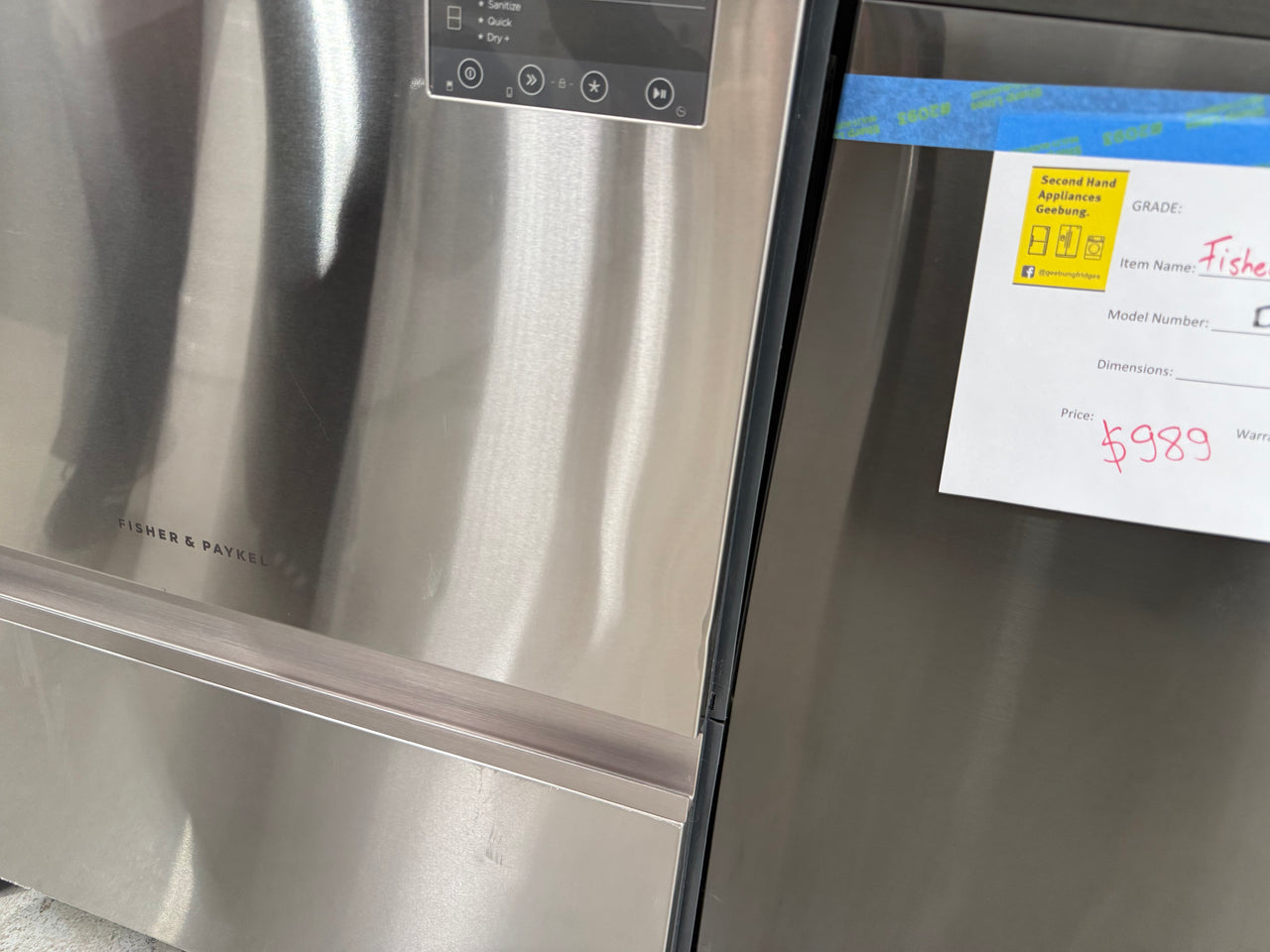 Factory second Fisher & Paykel Series 7 Double DishDrawer™ – DD60D2NX9 - Second Hand Appliances Geebung