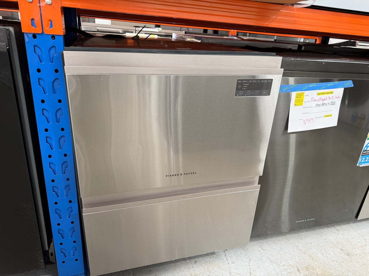 Factory second Fisher & Paykel Series 7 Double DishDrawer™ – DD60D2NX9 - Second Hand Appliances Geebung
