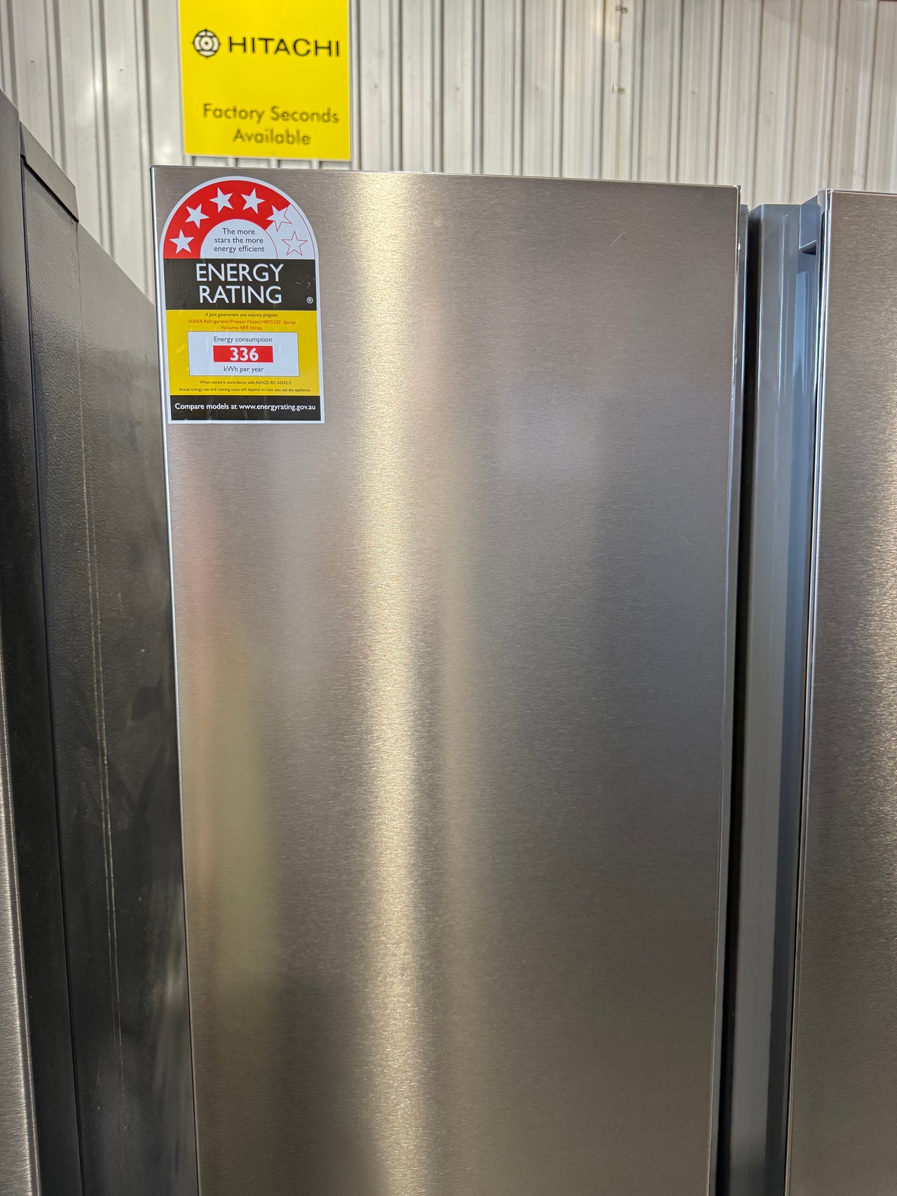 Factory second Haier 493L French Door Frost Free Fridge Stainless Steel HRF520FS - Second Hand Appliances Geebung